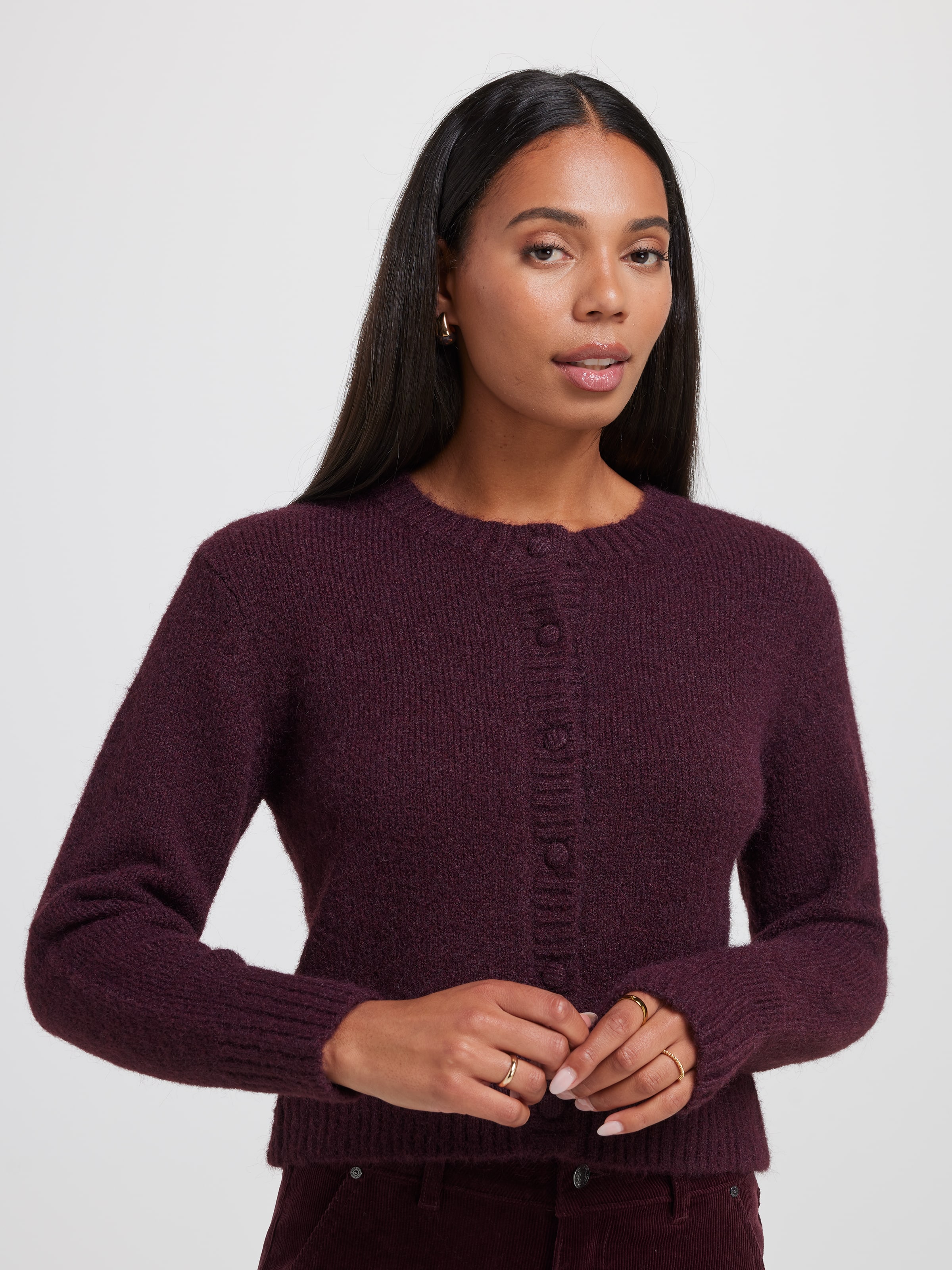 Lily Faux Mohair Crew Cardi