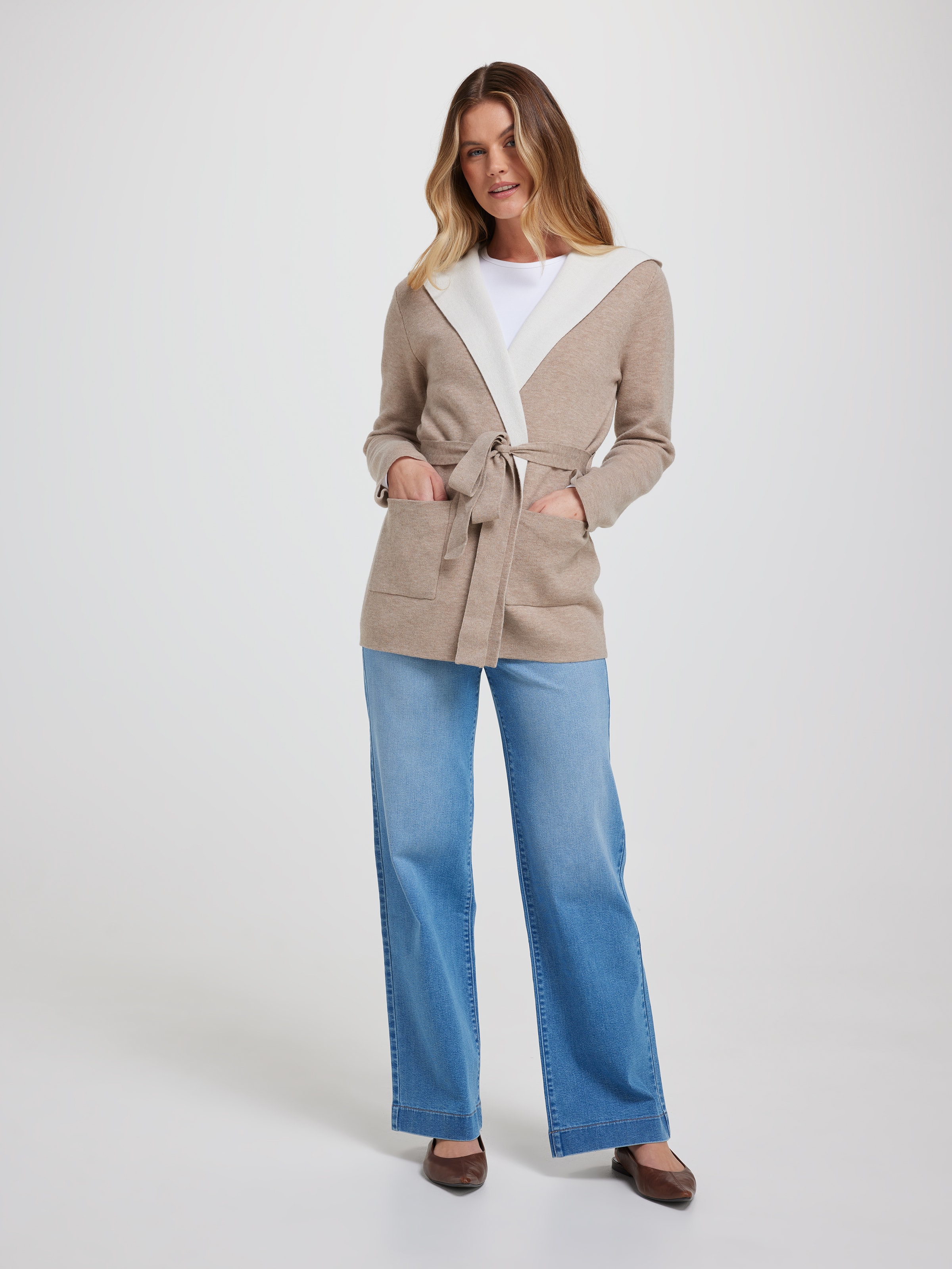 Ivy Hooded Wrap Coatigan