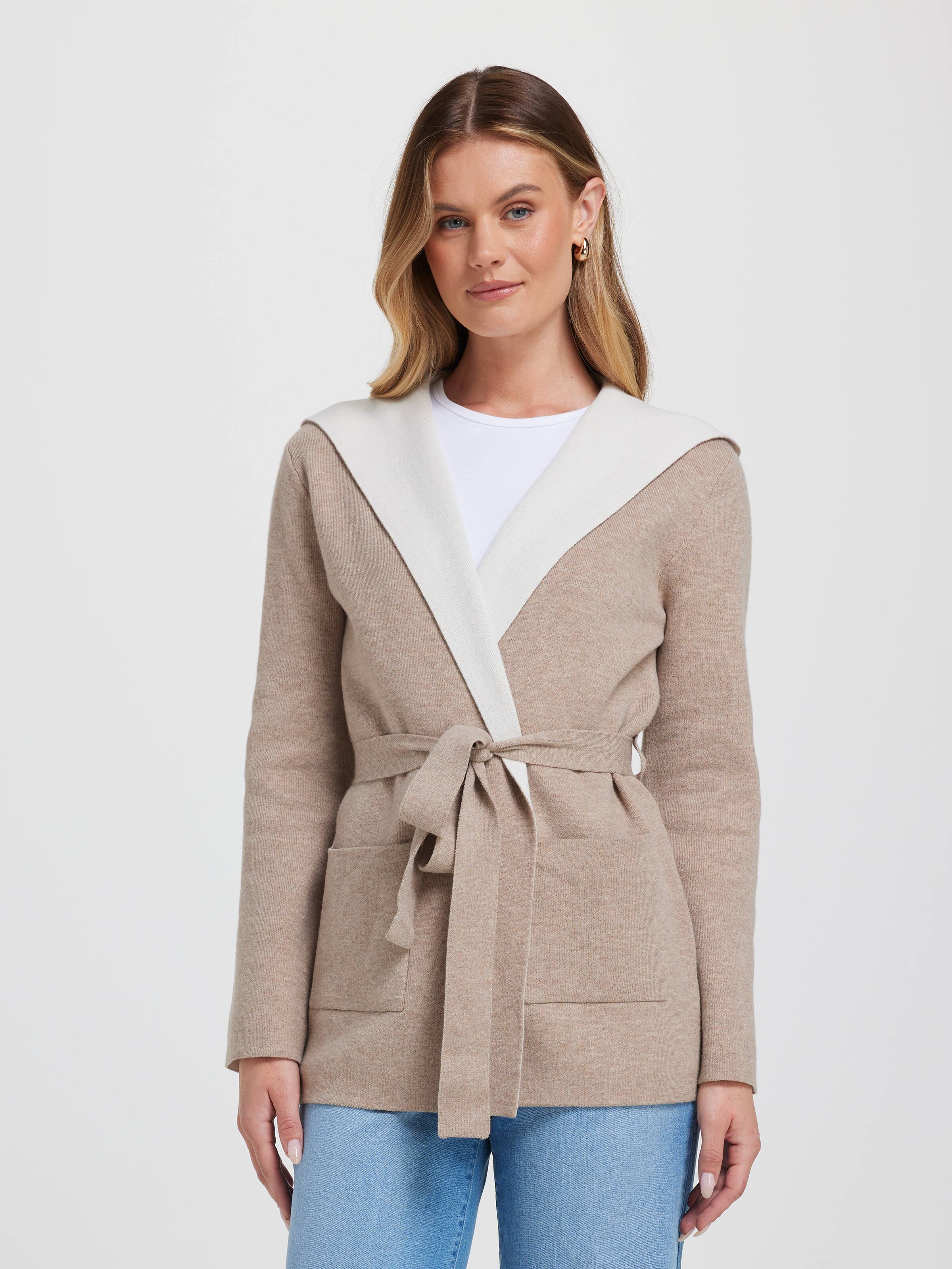 Ivy Hooded Wrap Coatigan