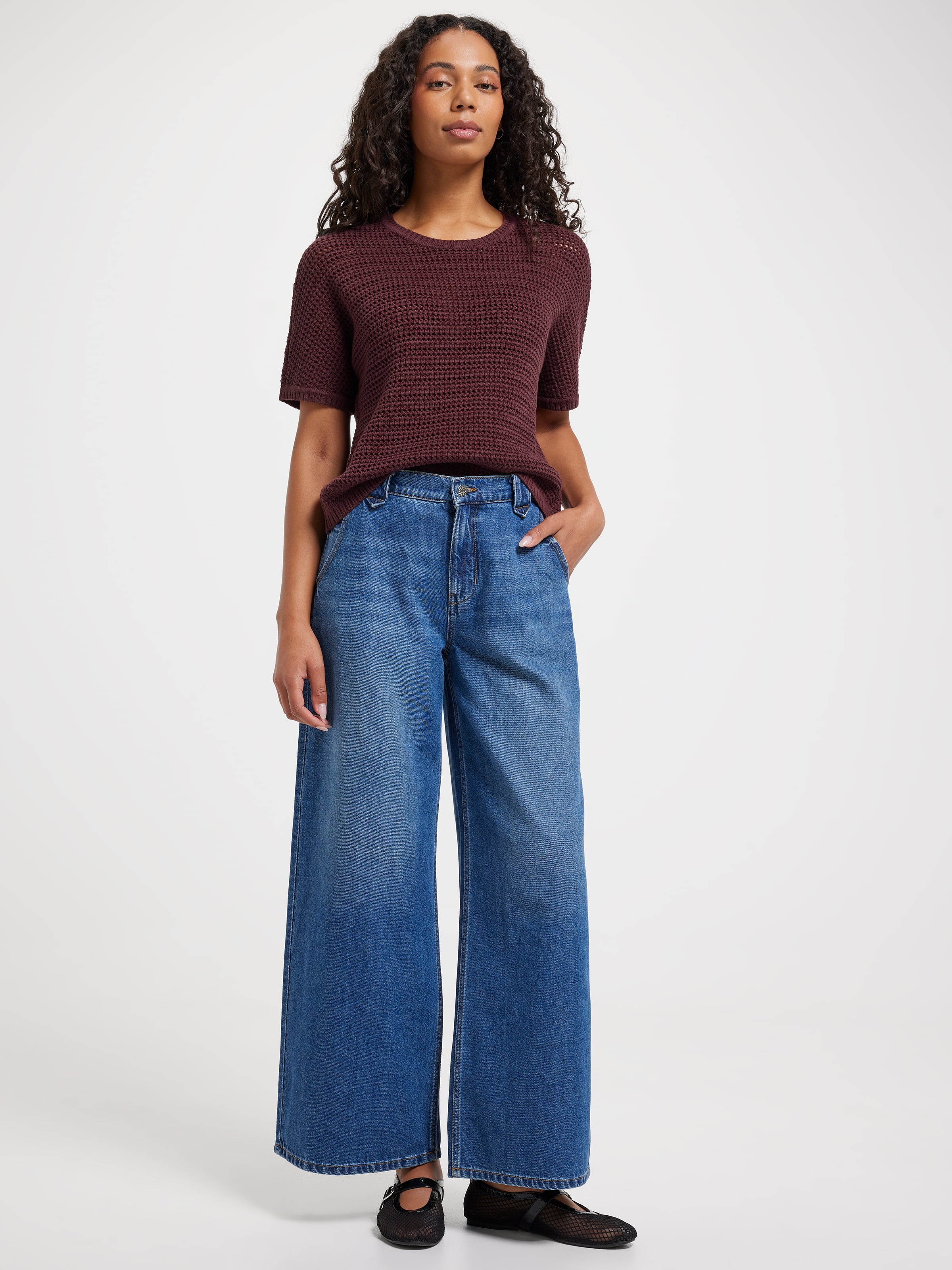 Rhea Pointelle Knit Tee