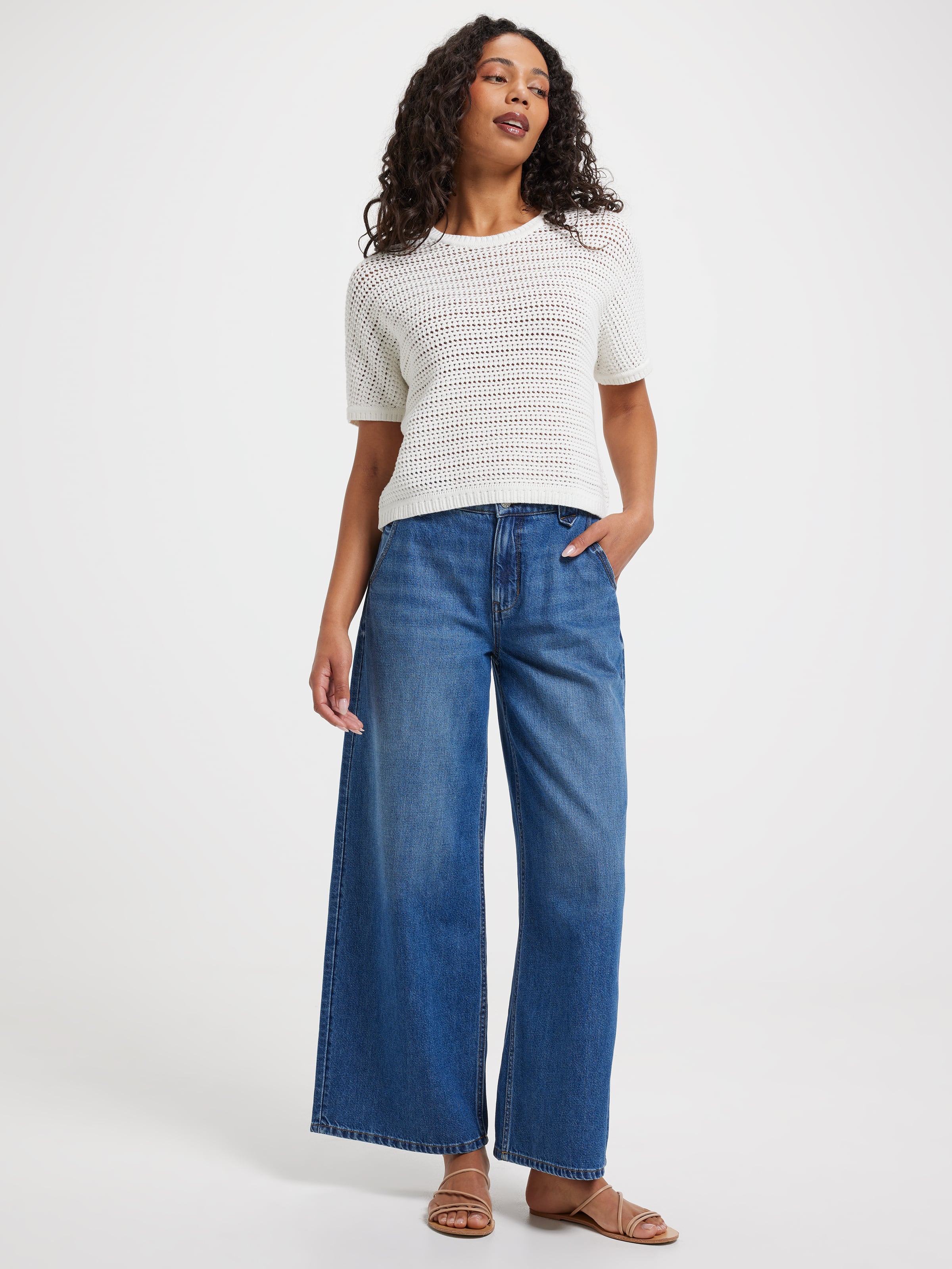 Rhea Pointelle Knit Tee