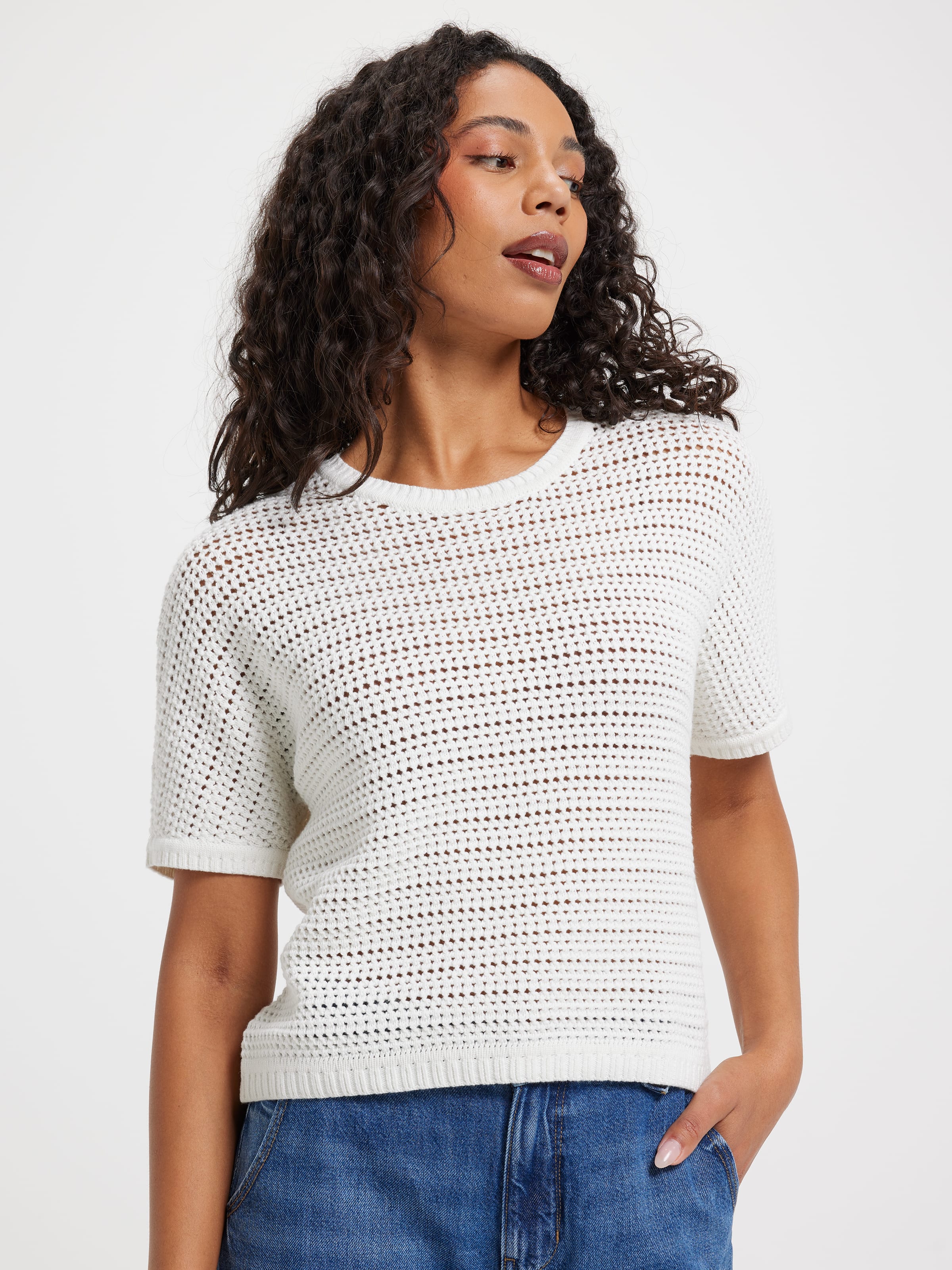 Rhea Pointelle Knit Tee