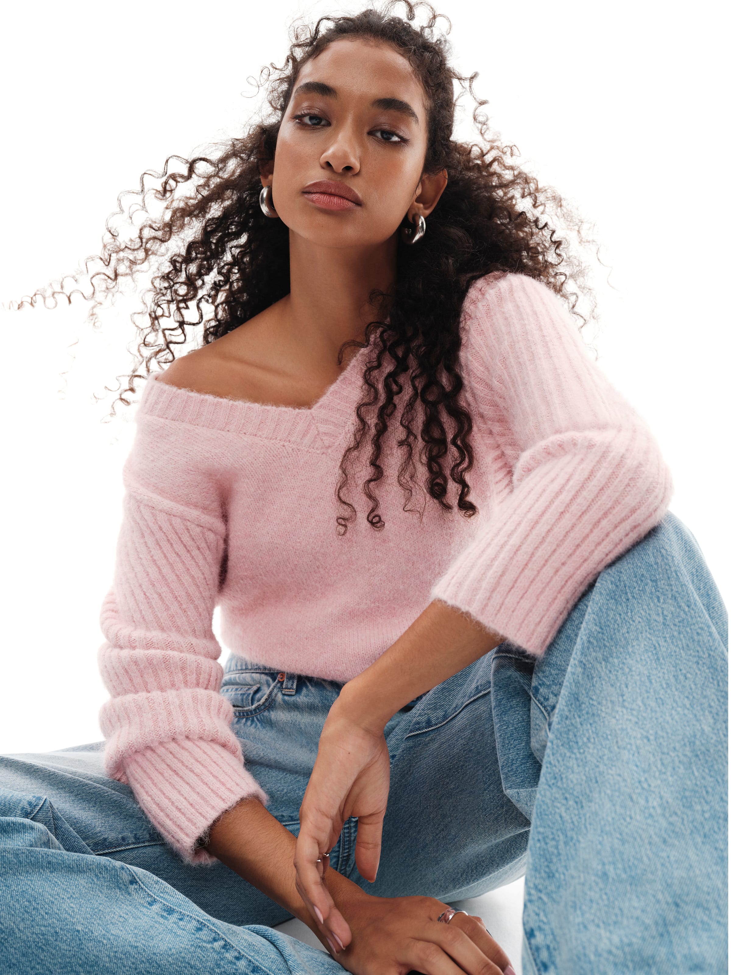 Serena Faux Mohair Pullover