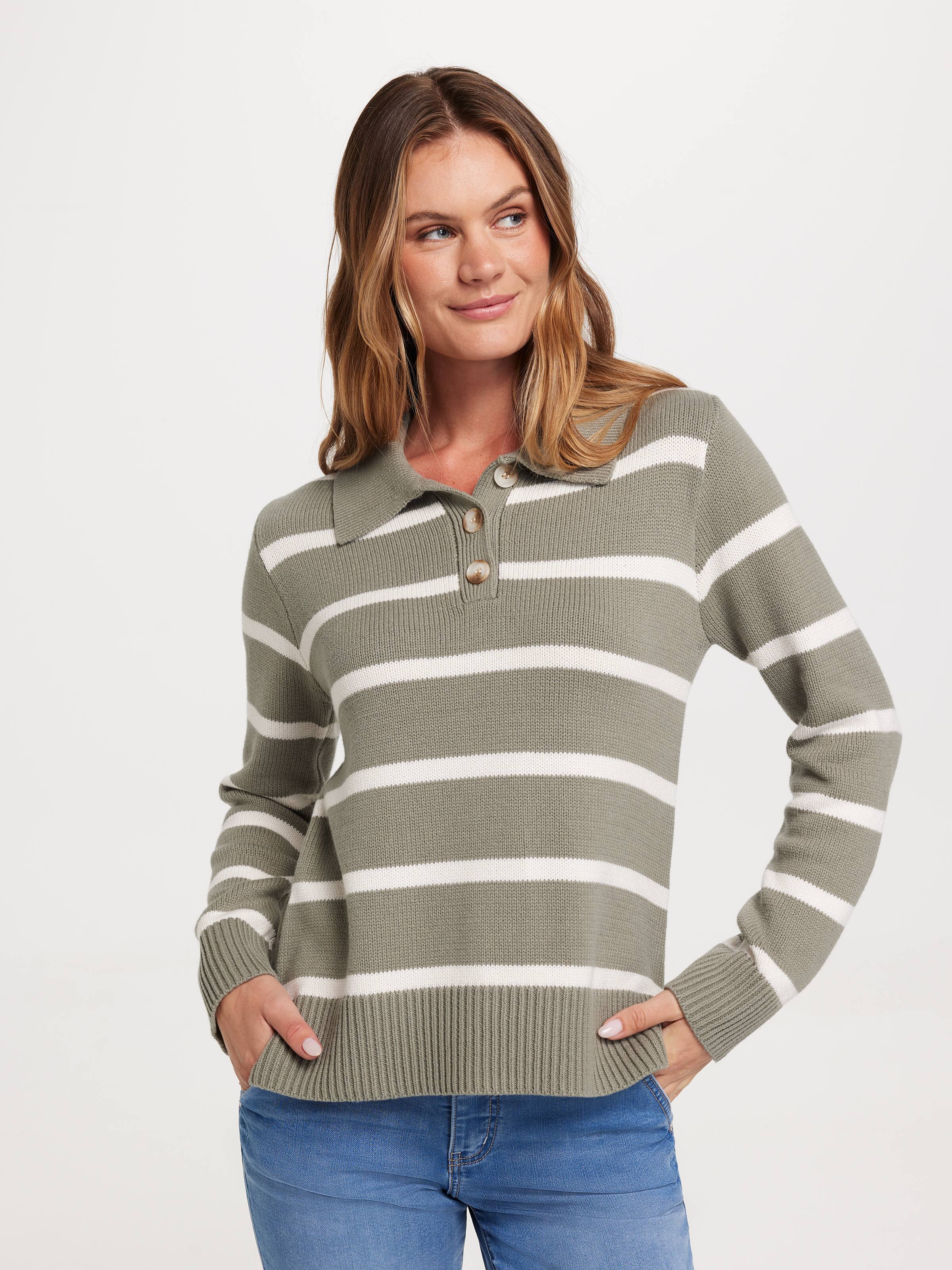 Harper Collar Button Pullover