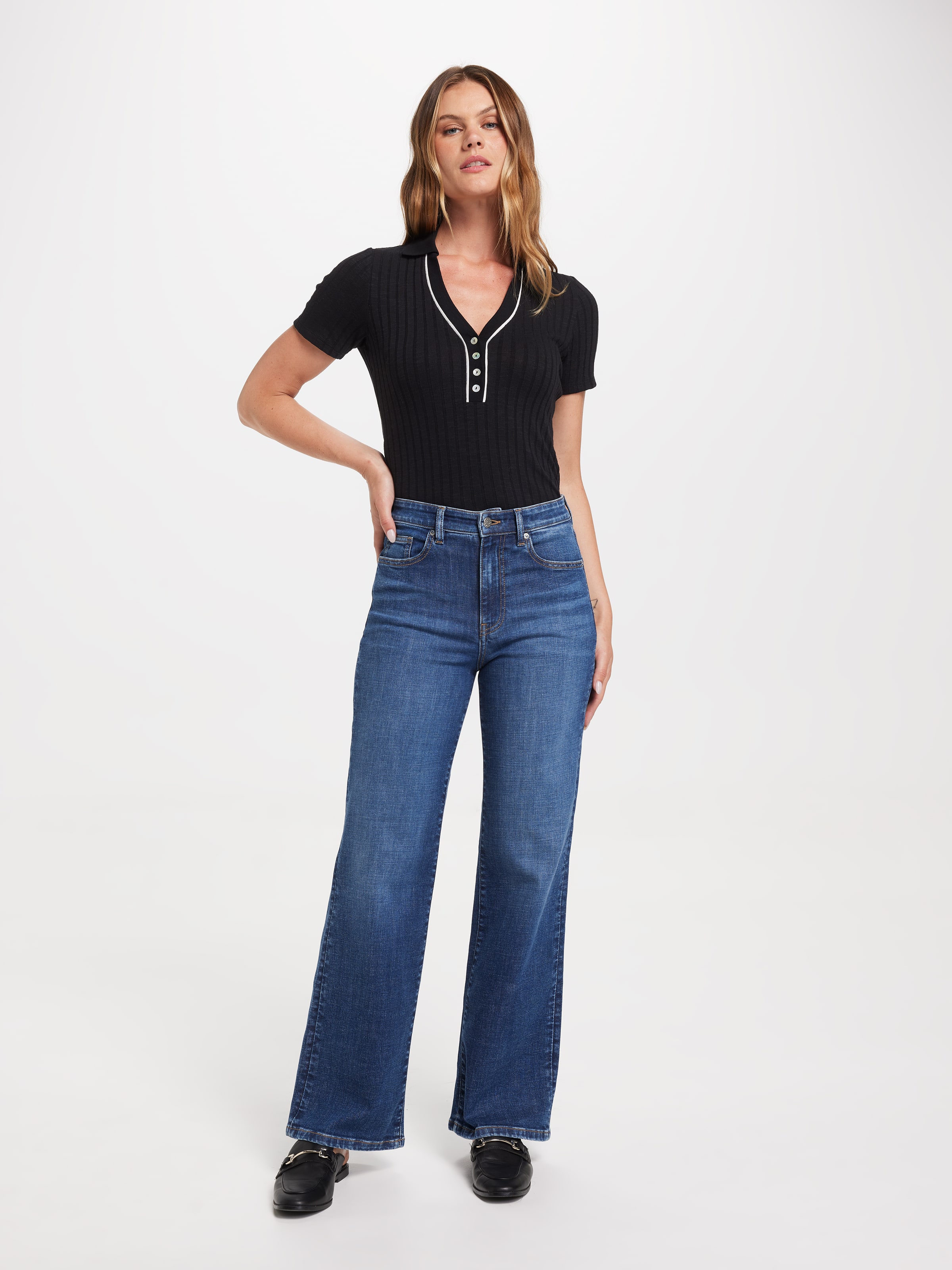Luna Button Top