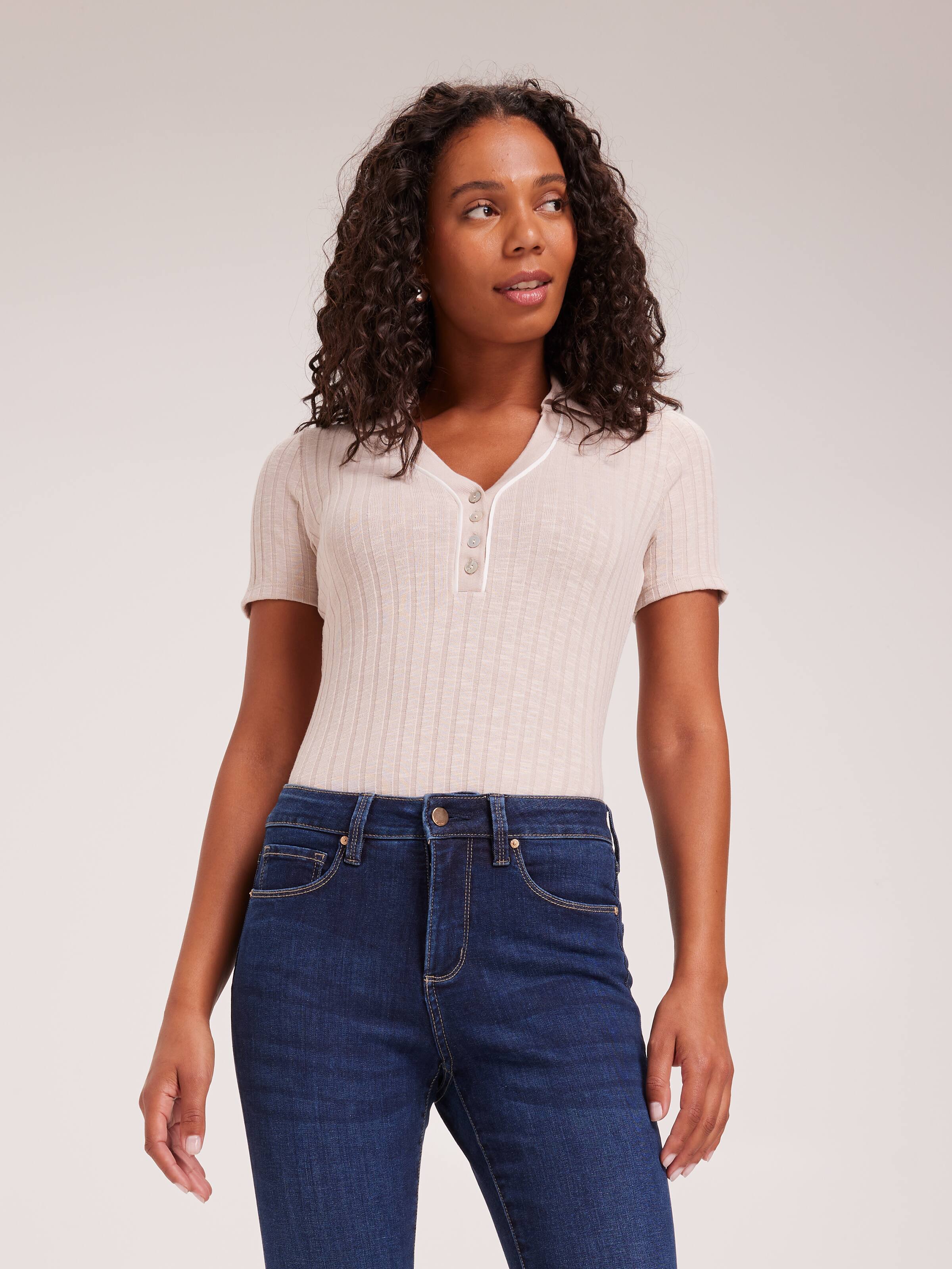 Luna Button Top