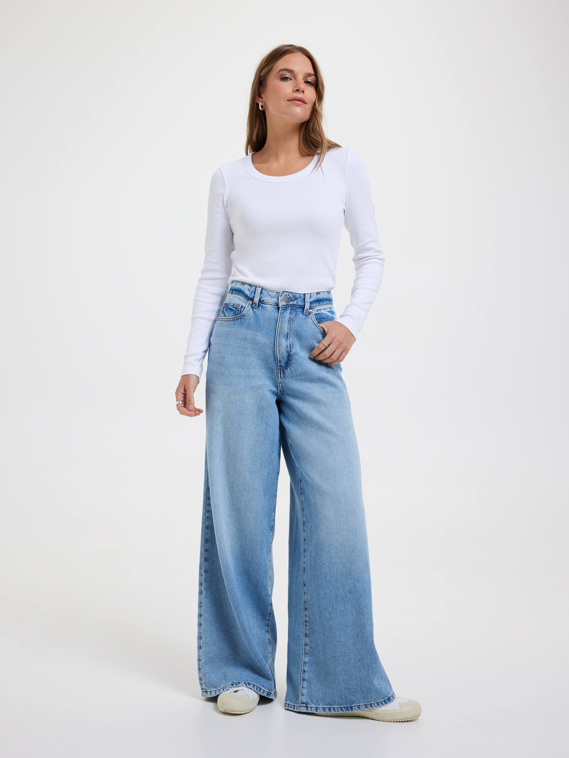 Image for Rib Long Sleeve Crew Neck Top from JustGroupNZ
