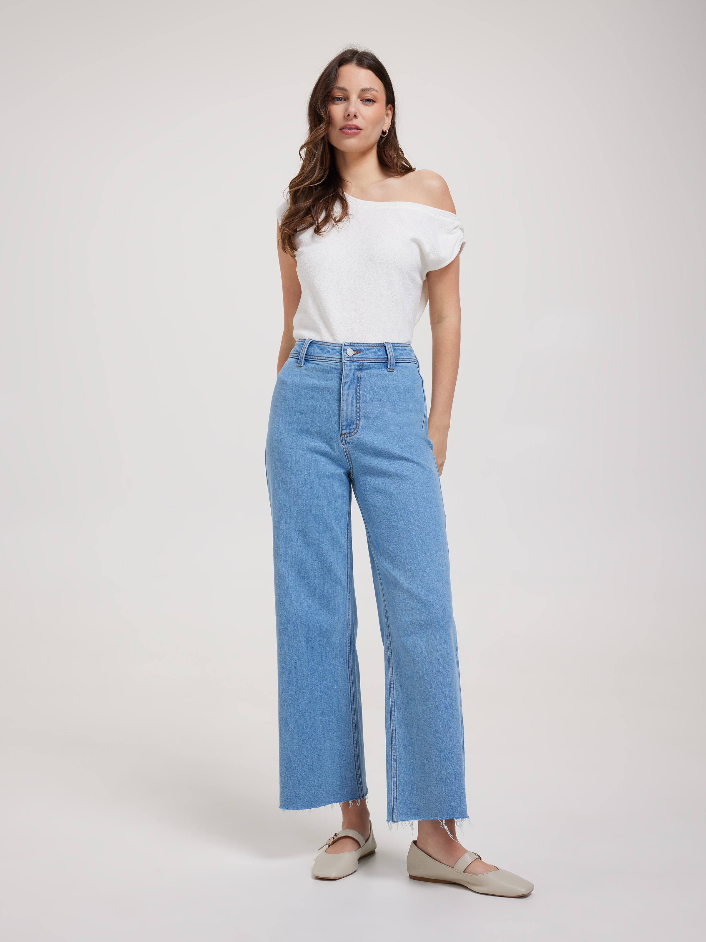 Chloe Boucle Off Shoulder Top