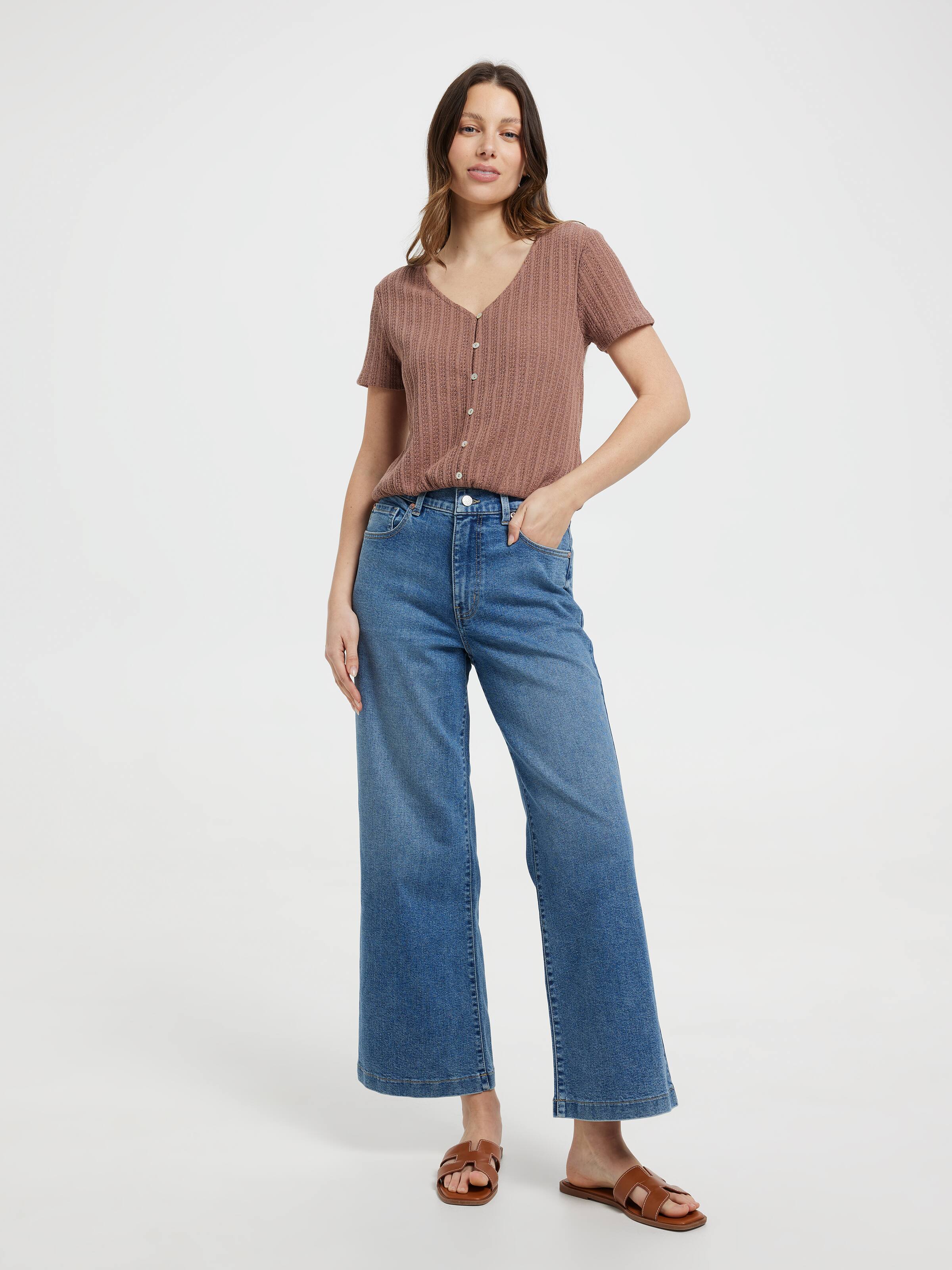 Camilla Bubble Hem Short Sleeve Top