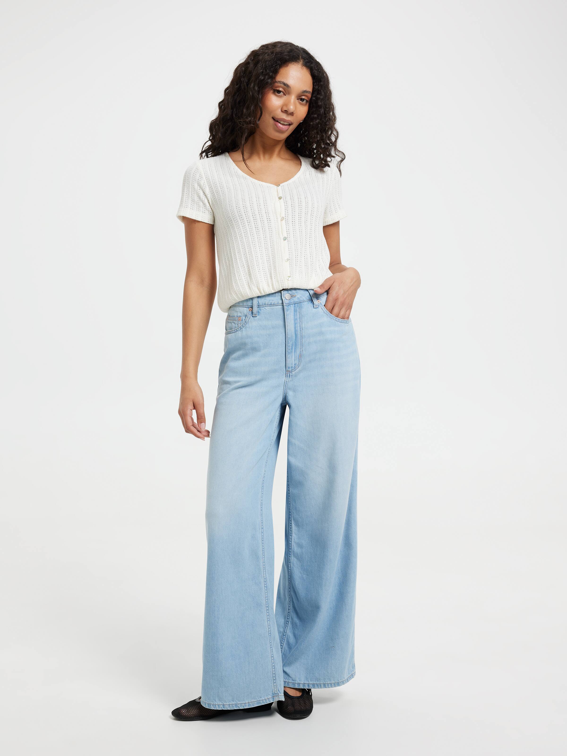Camilla Bubble Hem Short Sleeve Top