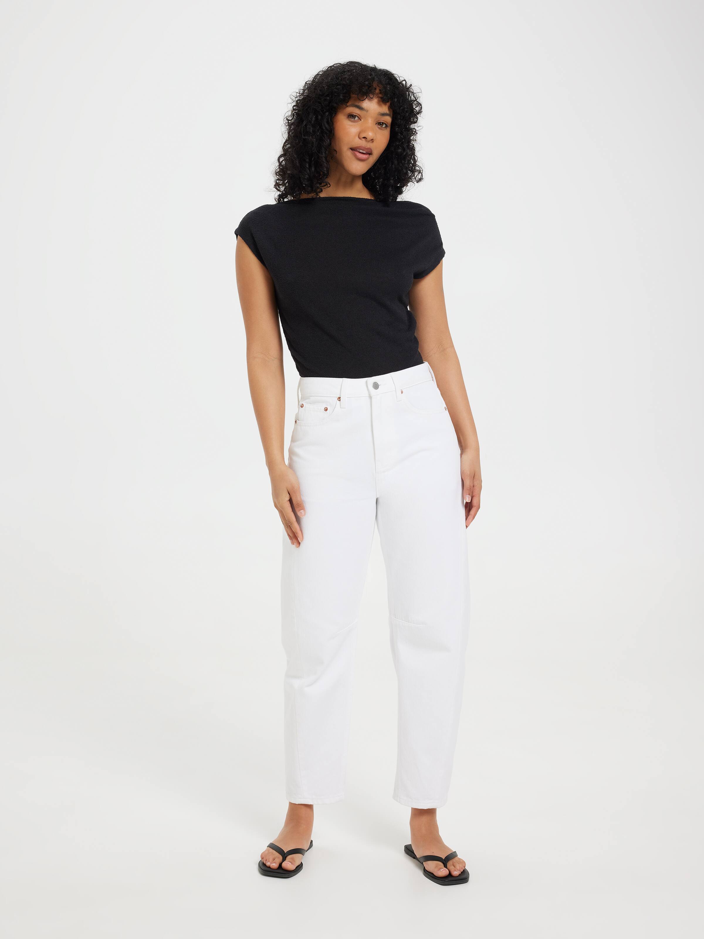 Jackie Cowl Neck Short Sleeve Top