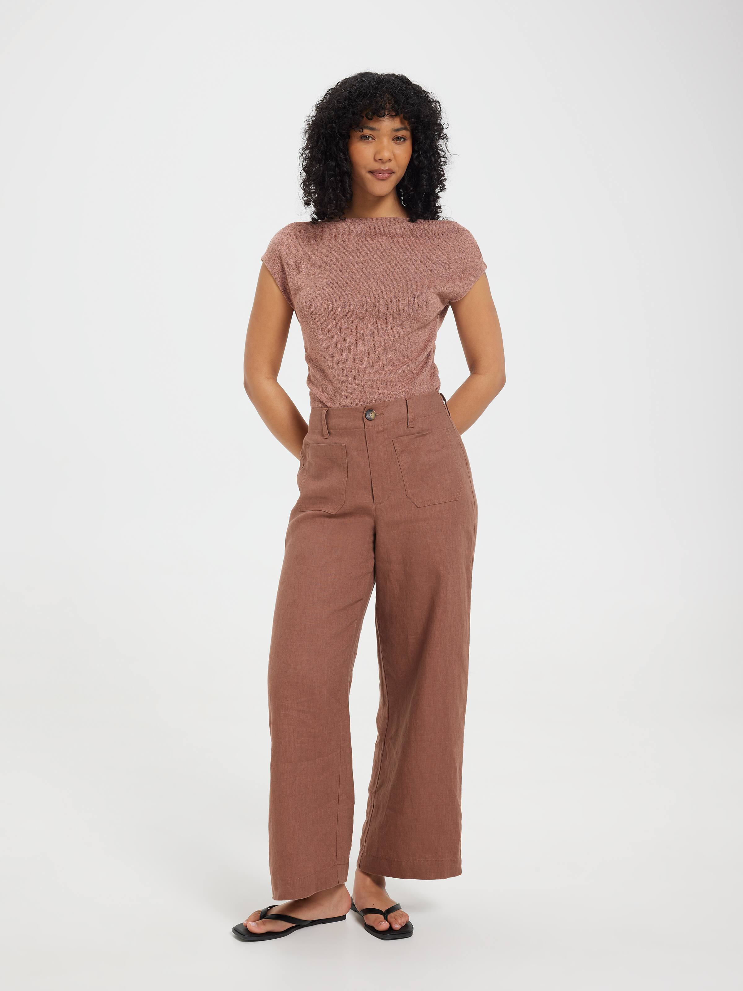 Jackie Cowl Neck Short Sleeve Top