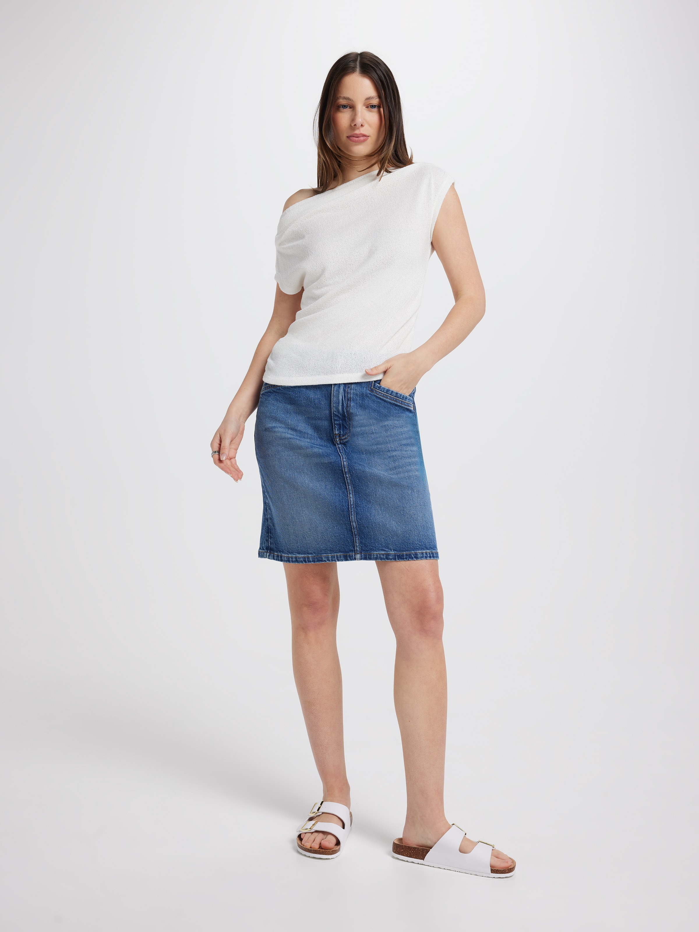 Jackie Cowl Neck Short Sleeve Top