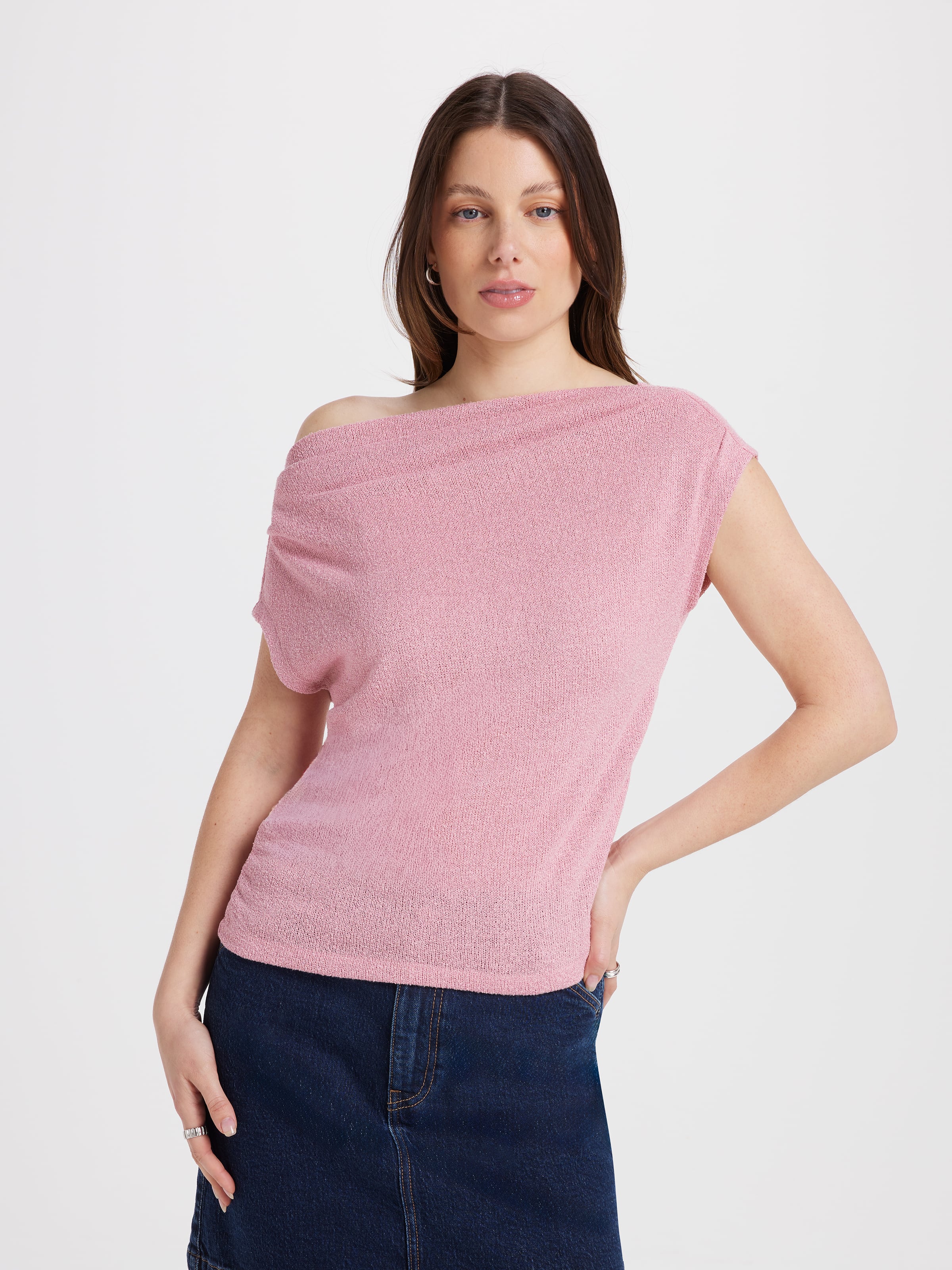 Jackie Cowl Neck Short Sleeve Top