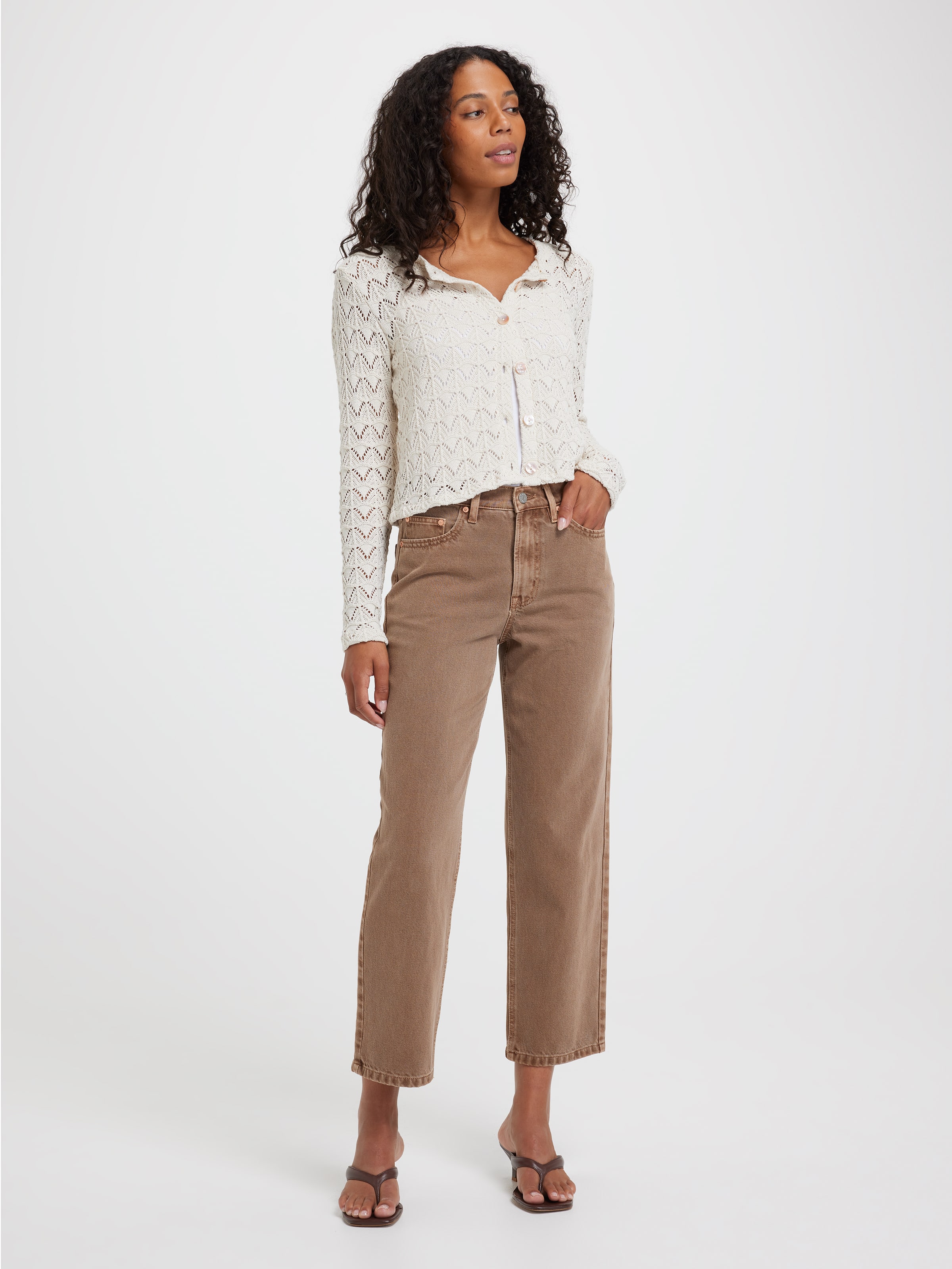 Addison Long Sleeve Crochet Cardi