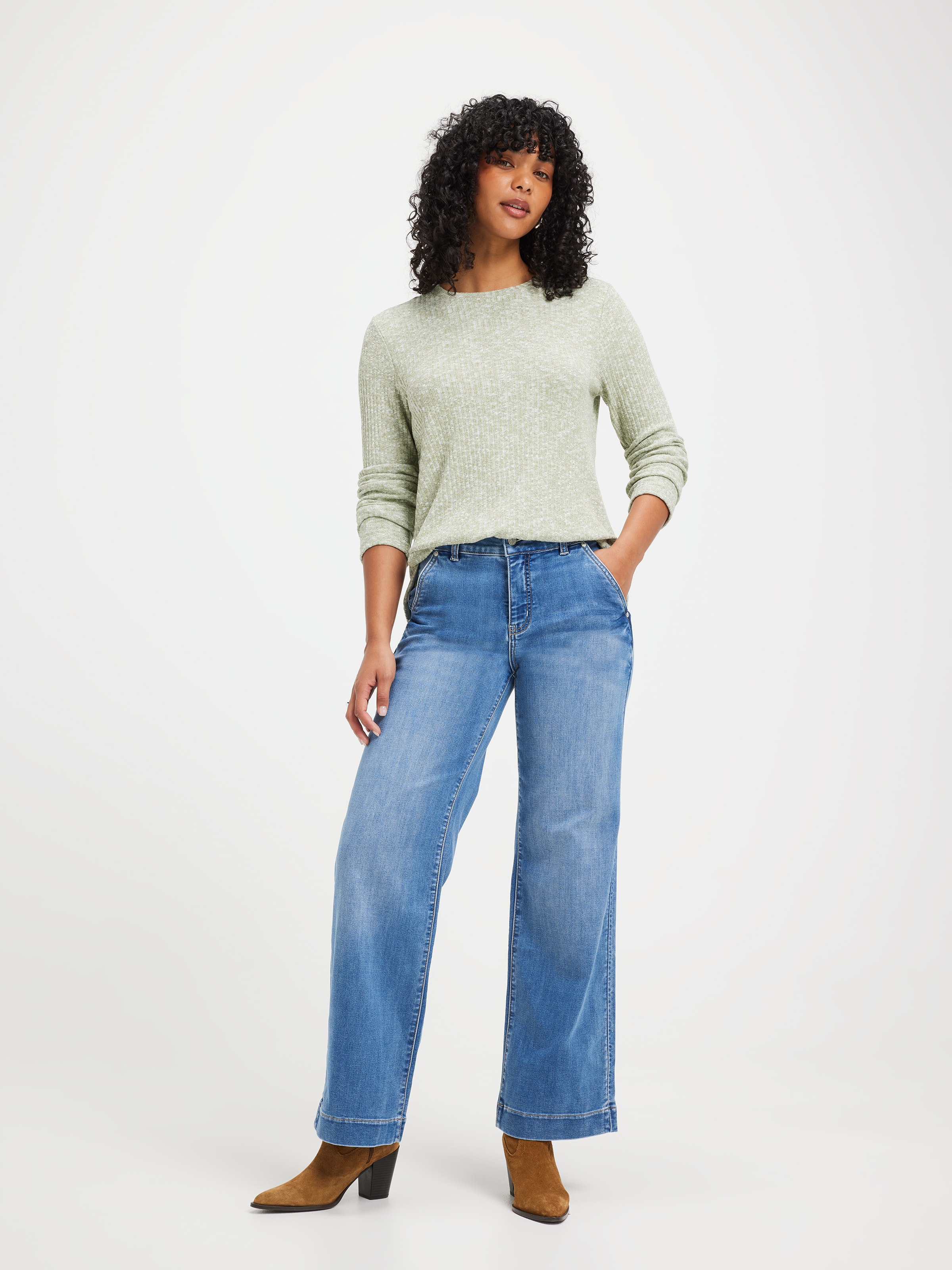 Eden Cosy Long Sleeve Rib Top