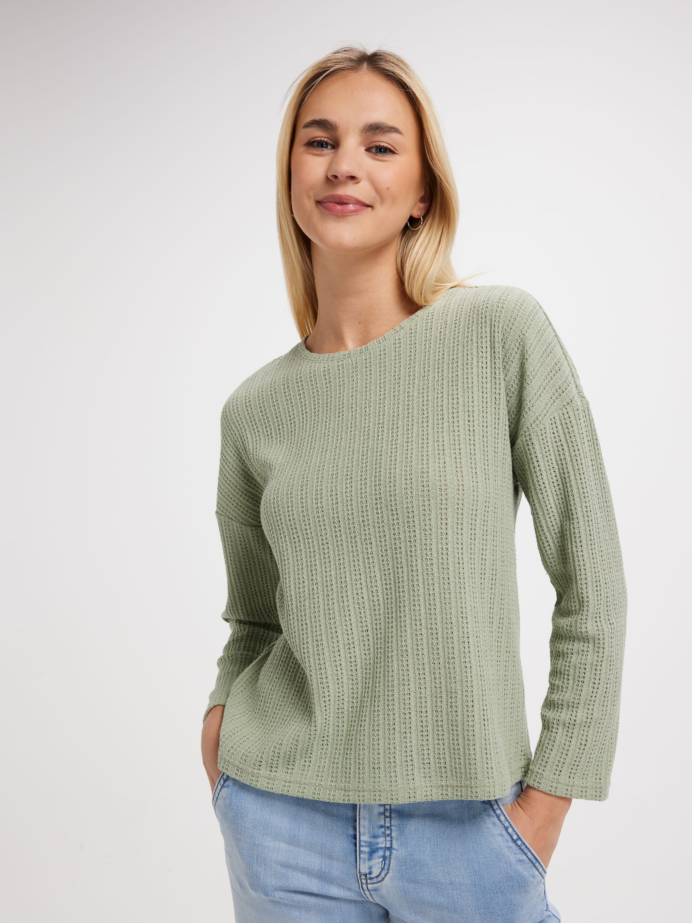 Dana Textured Long Sleeve Tee