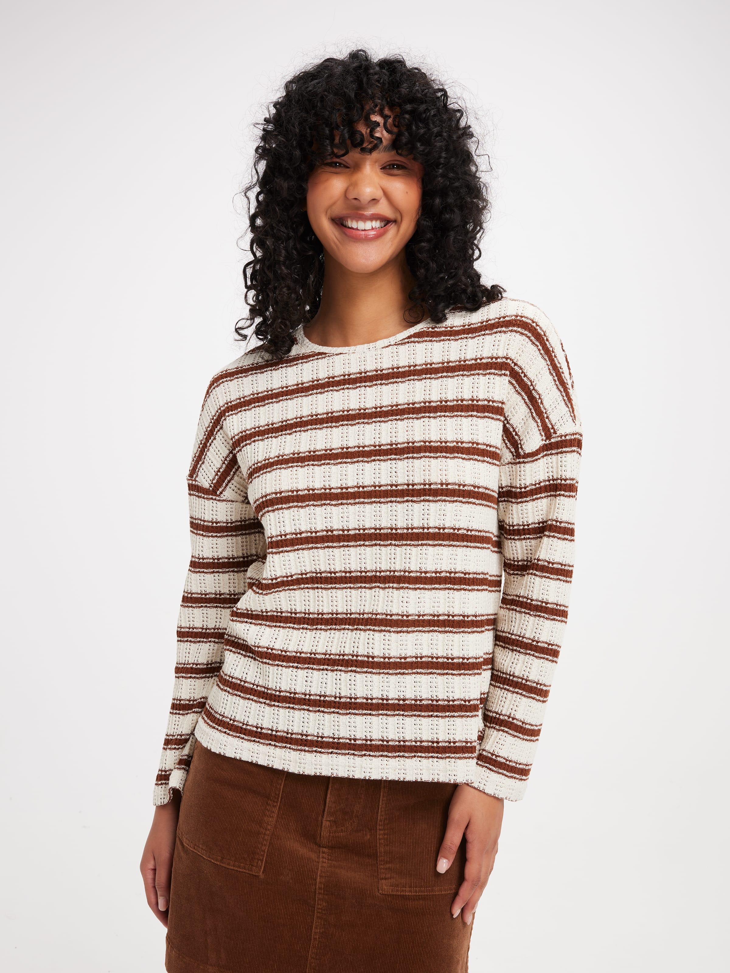 Dana Textured Long Sleeve Tee