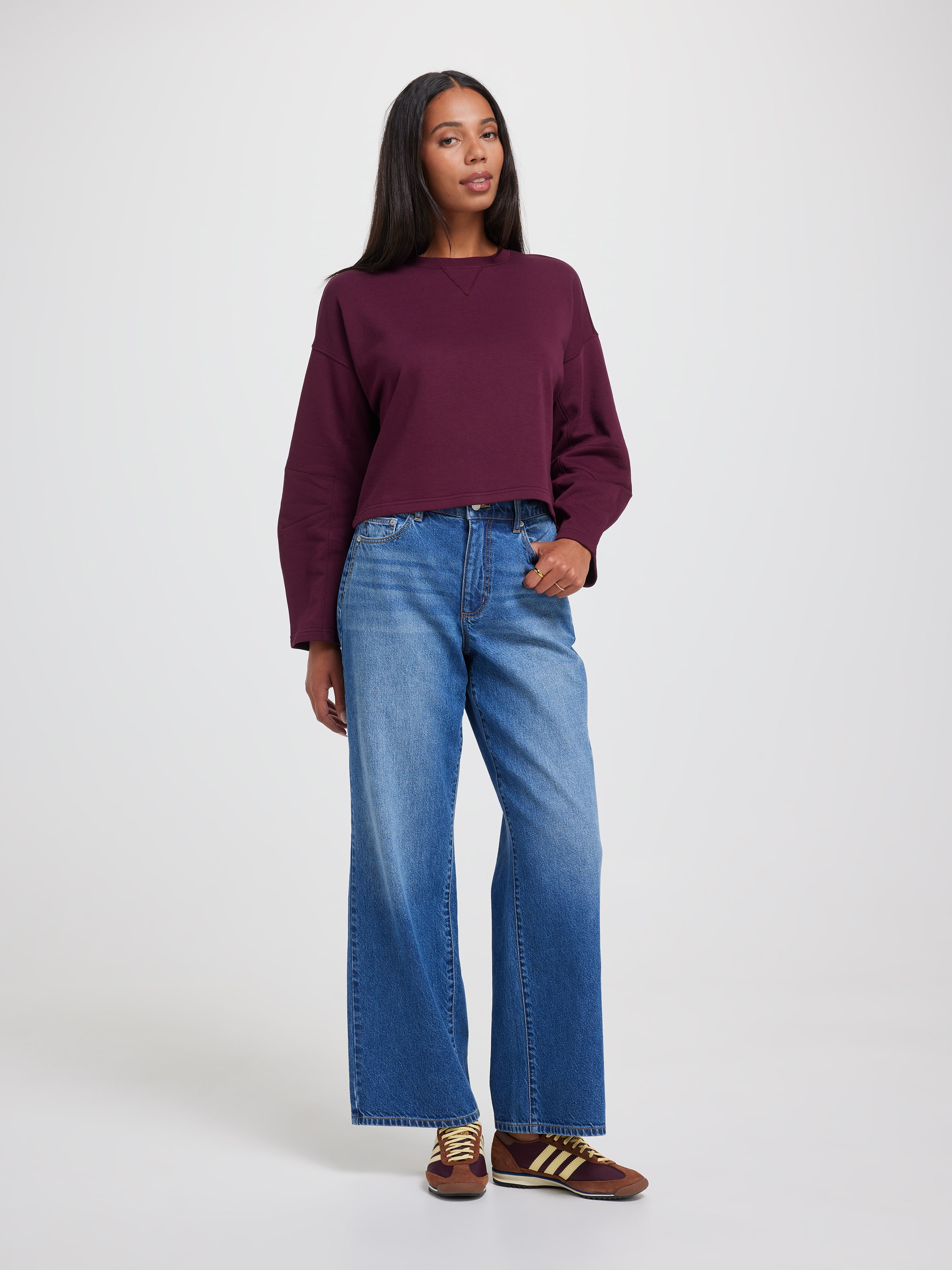 Zadie Cropped Crew Sweat