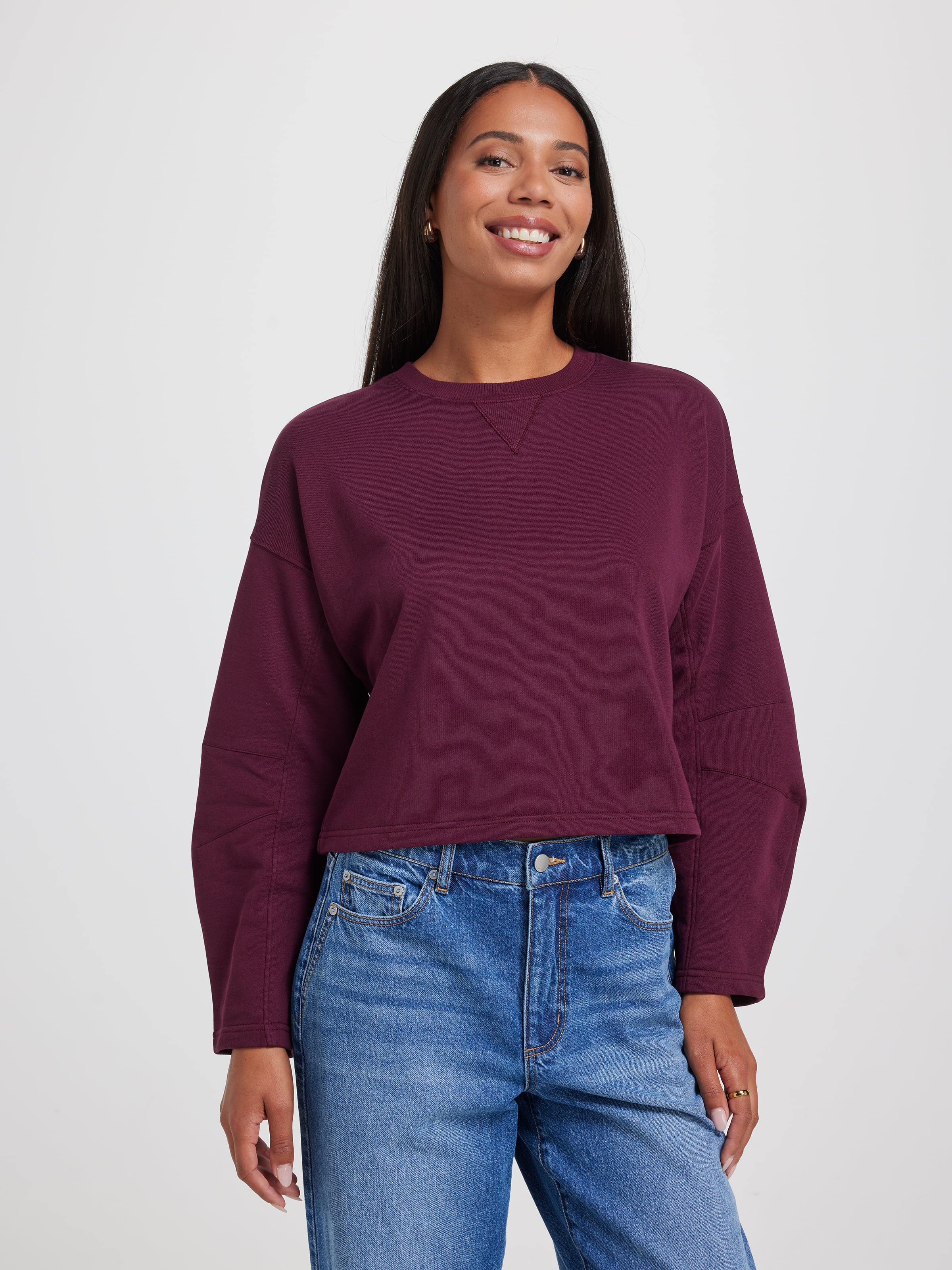 Zadie Cropped Crew Sweat