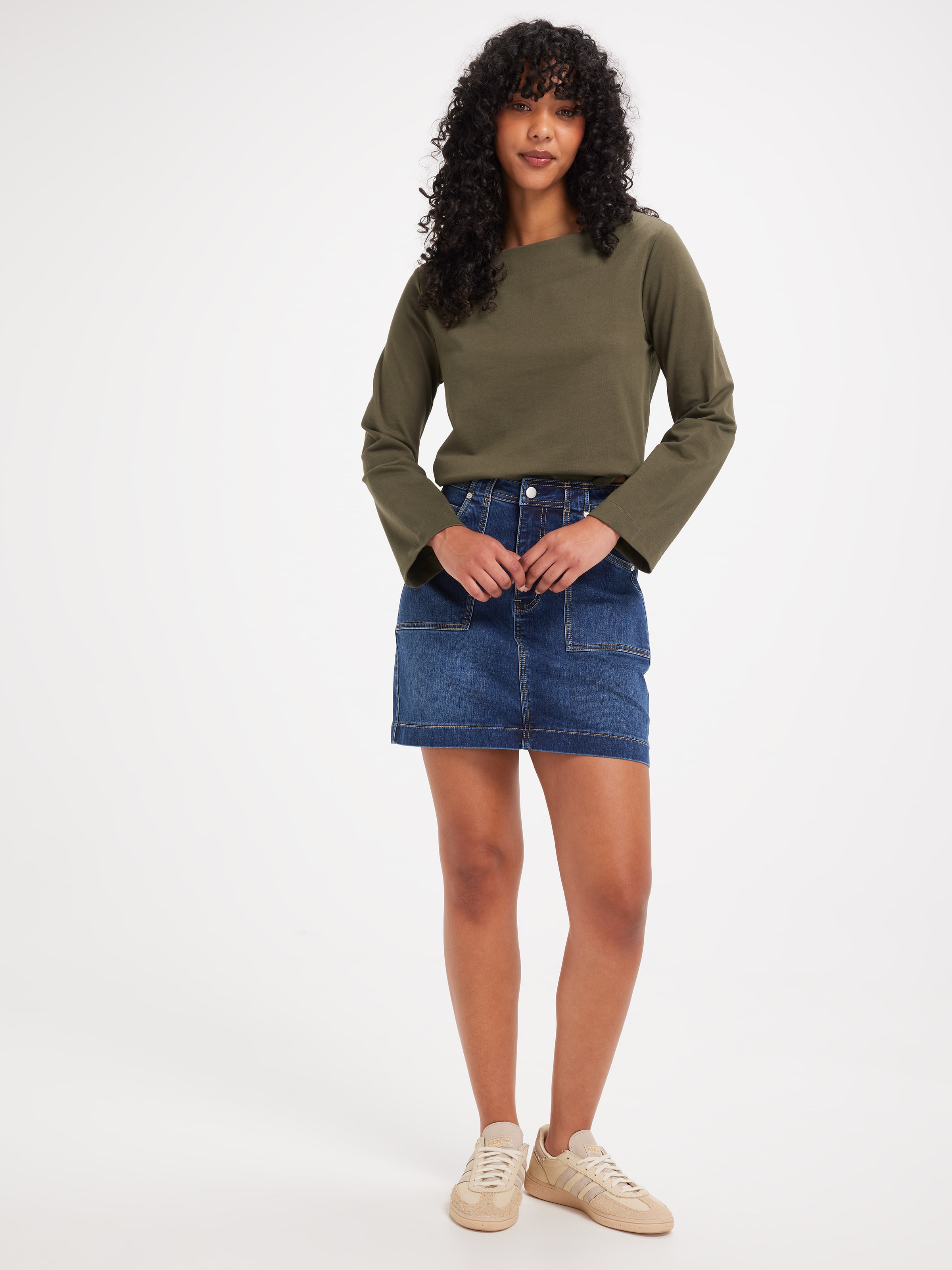 Signature Boat Neck Long Sleeve Tee