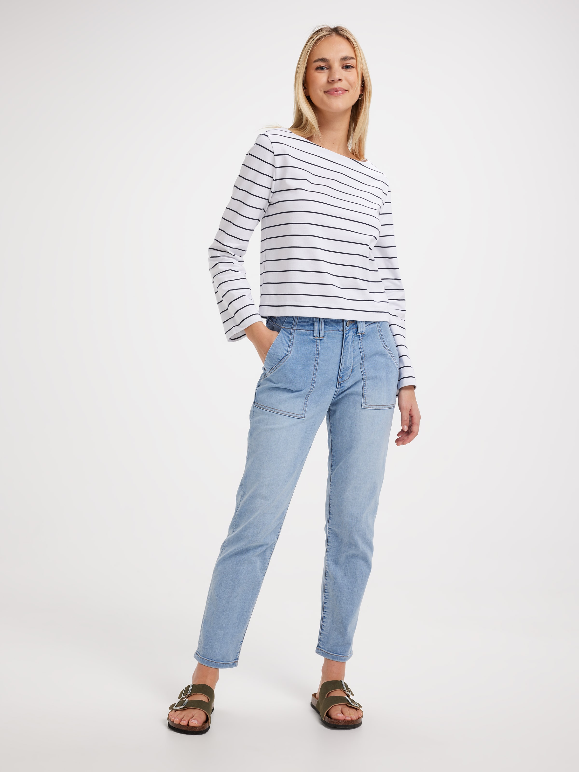 Signature Boat Neck Long Sleeve Tee