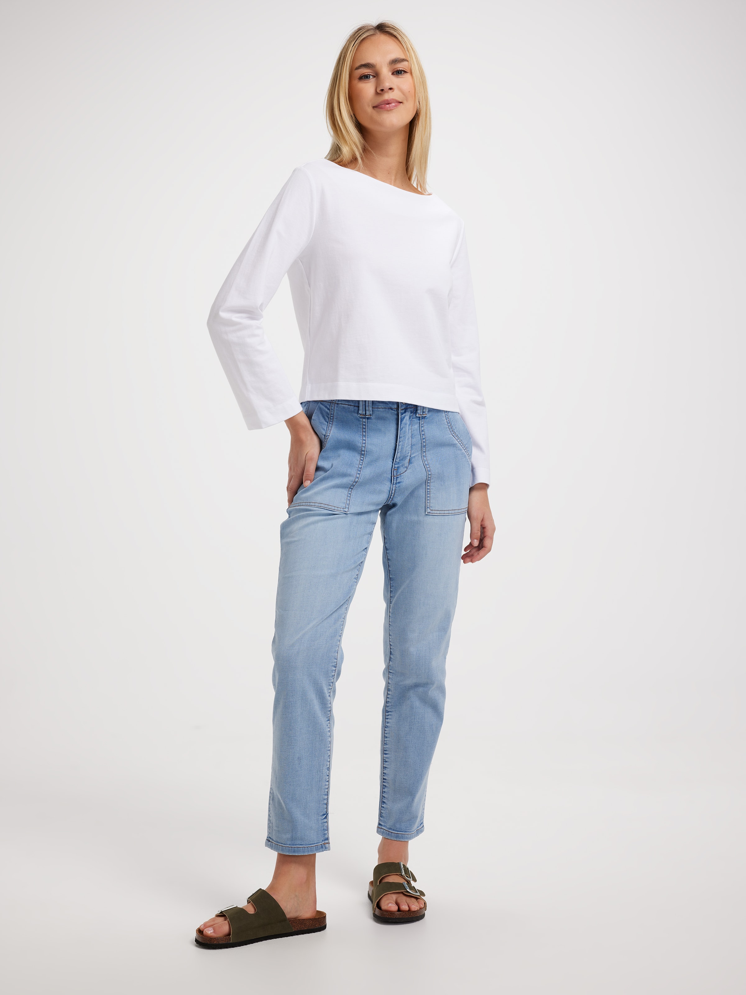 Signature Boat Neck Long Sleeve Tee