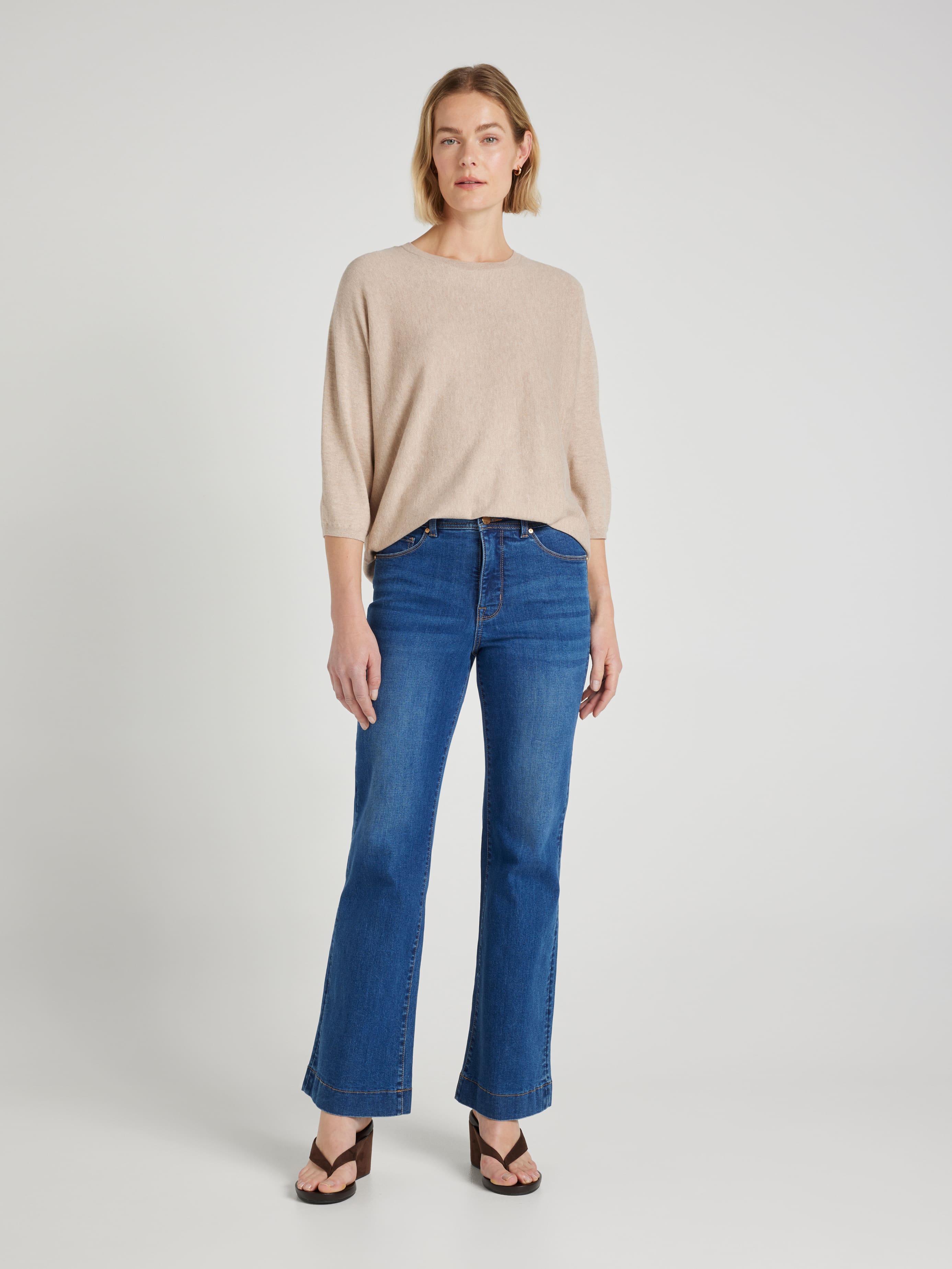 Joselyn 3/4 Sleeve Crew Pullover