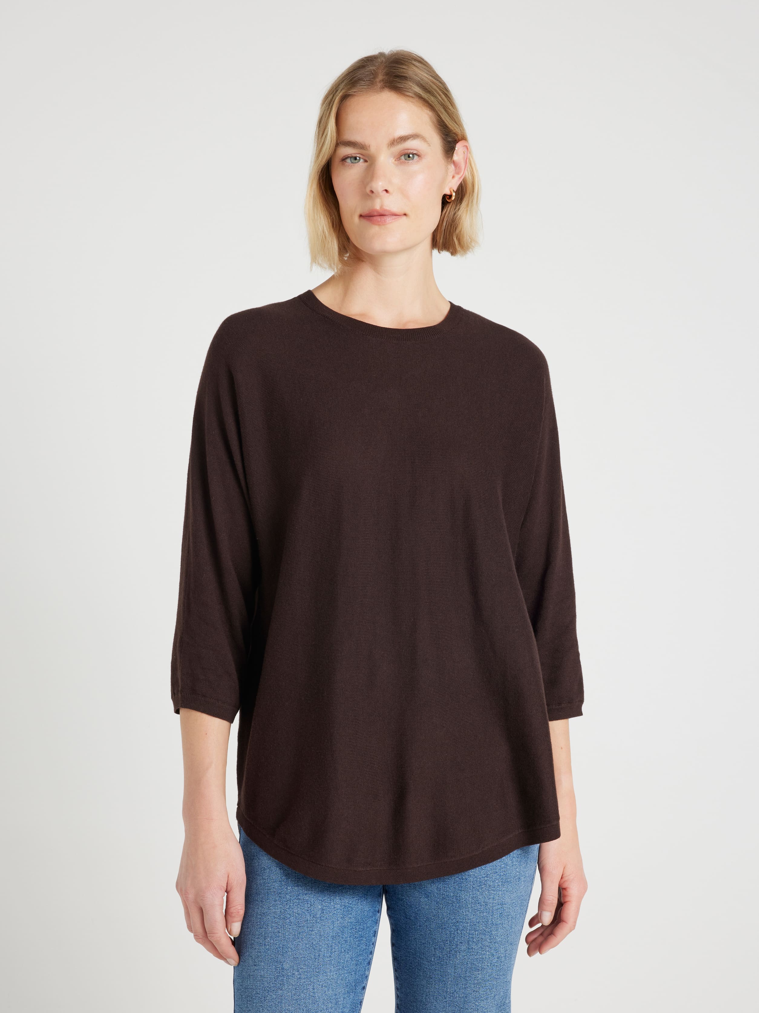 Joselyn 3/4 Sleeve Crew Pullover