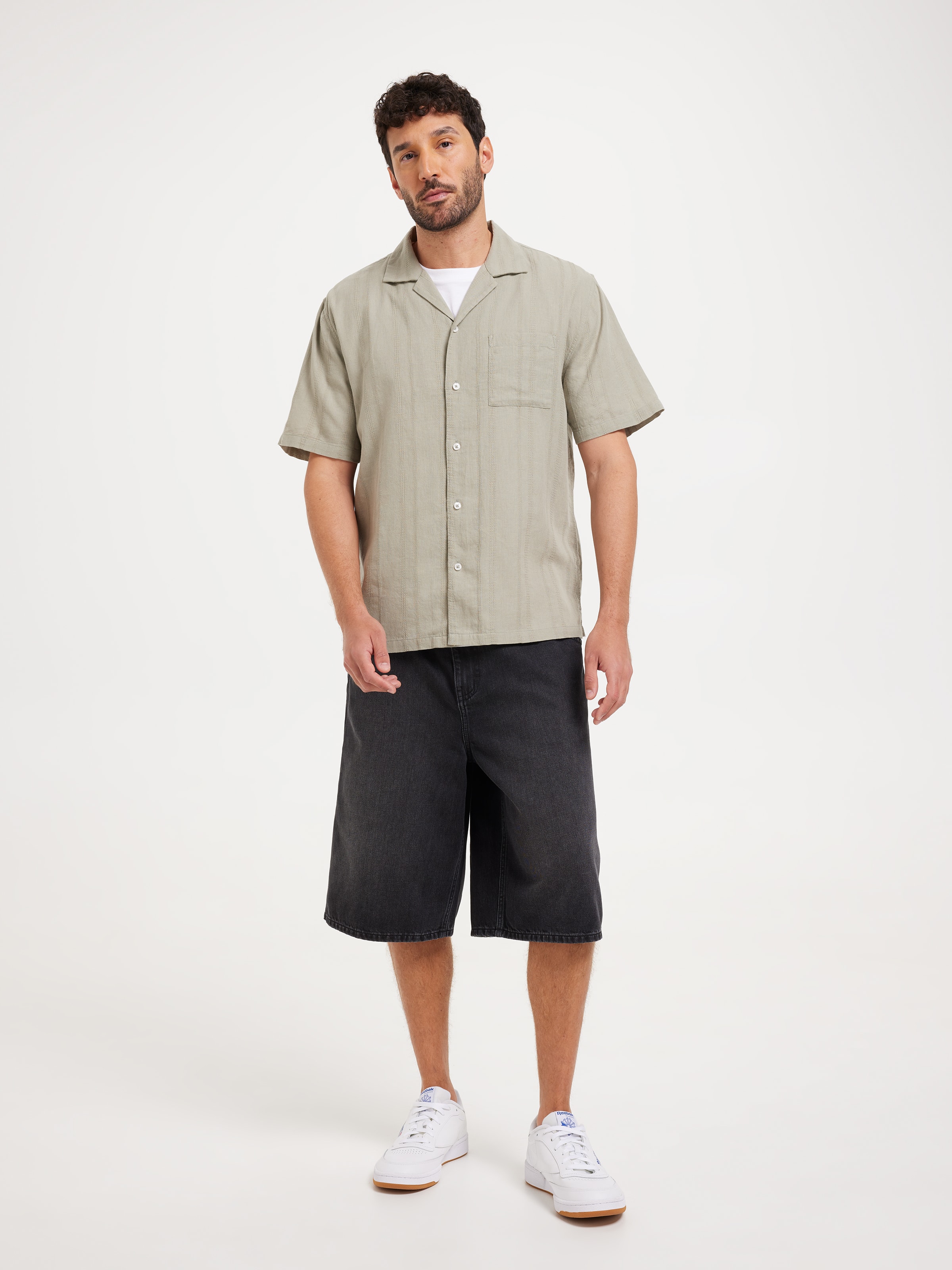 Revere Dobby Linen Blend Short Sleeve