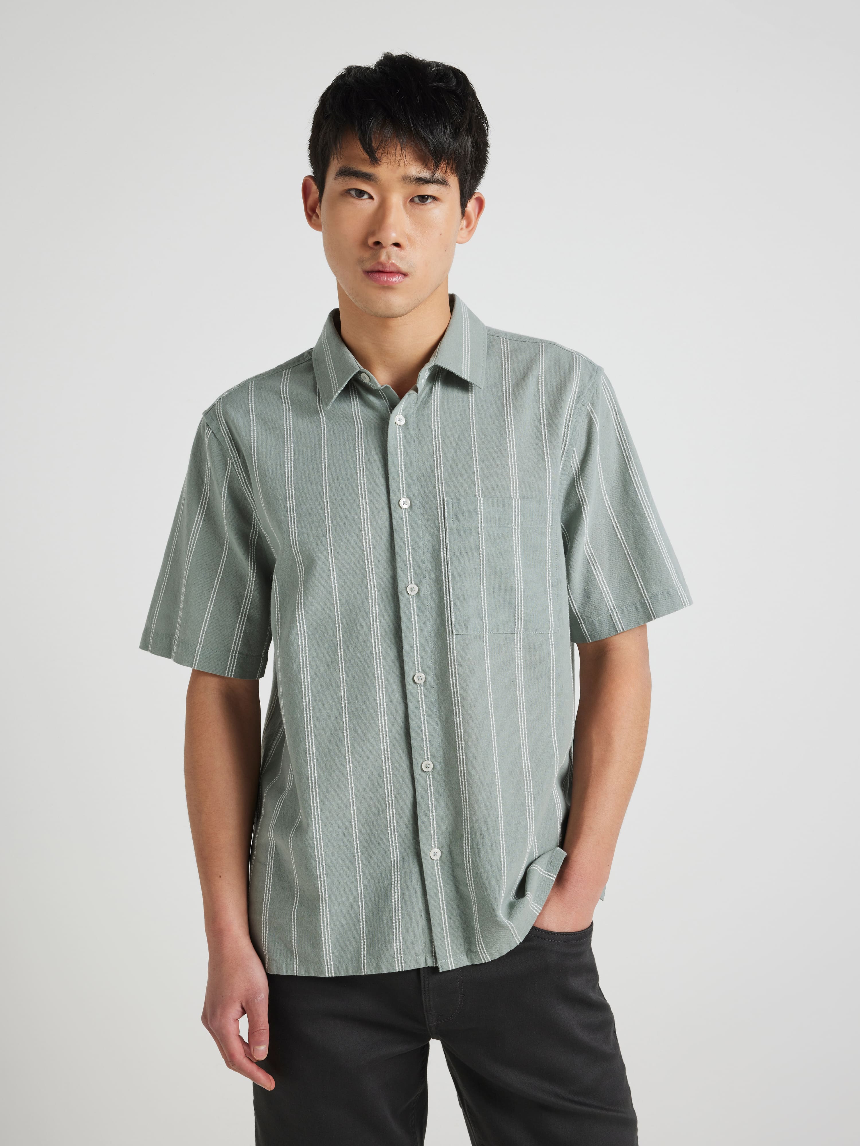 Emb Stripe Shirt