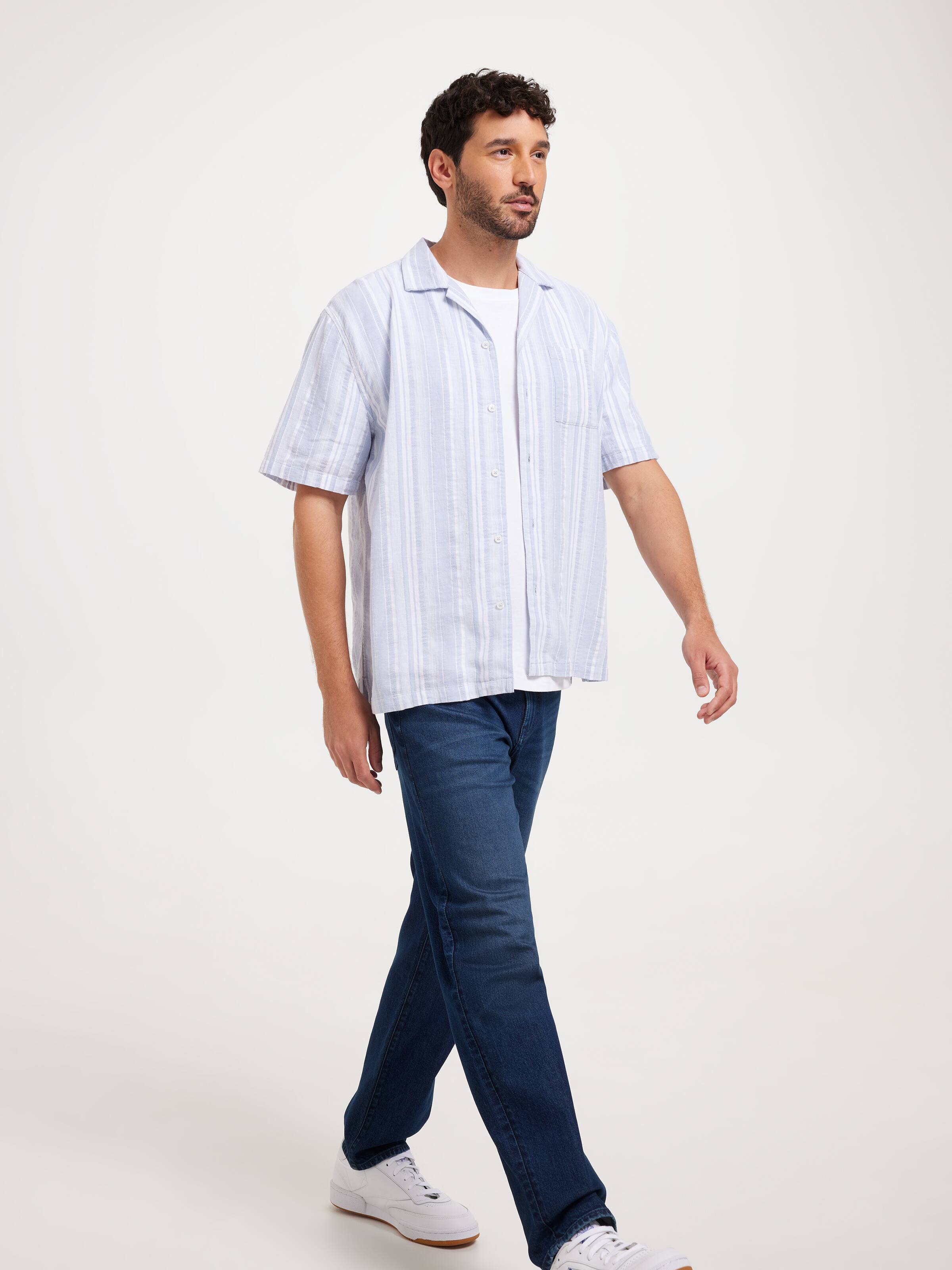Linen Textured Stripe Shirt
