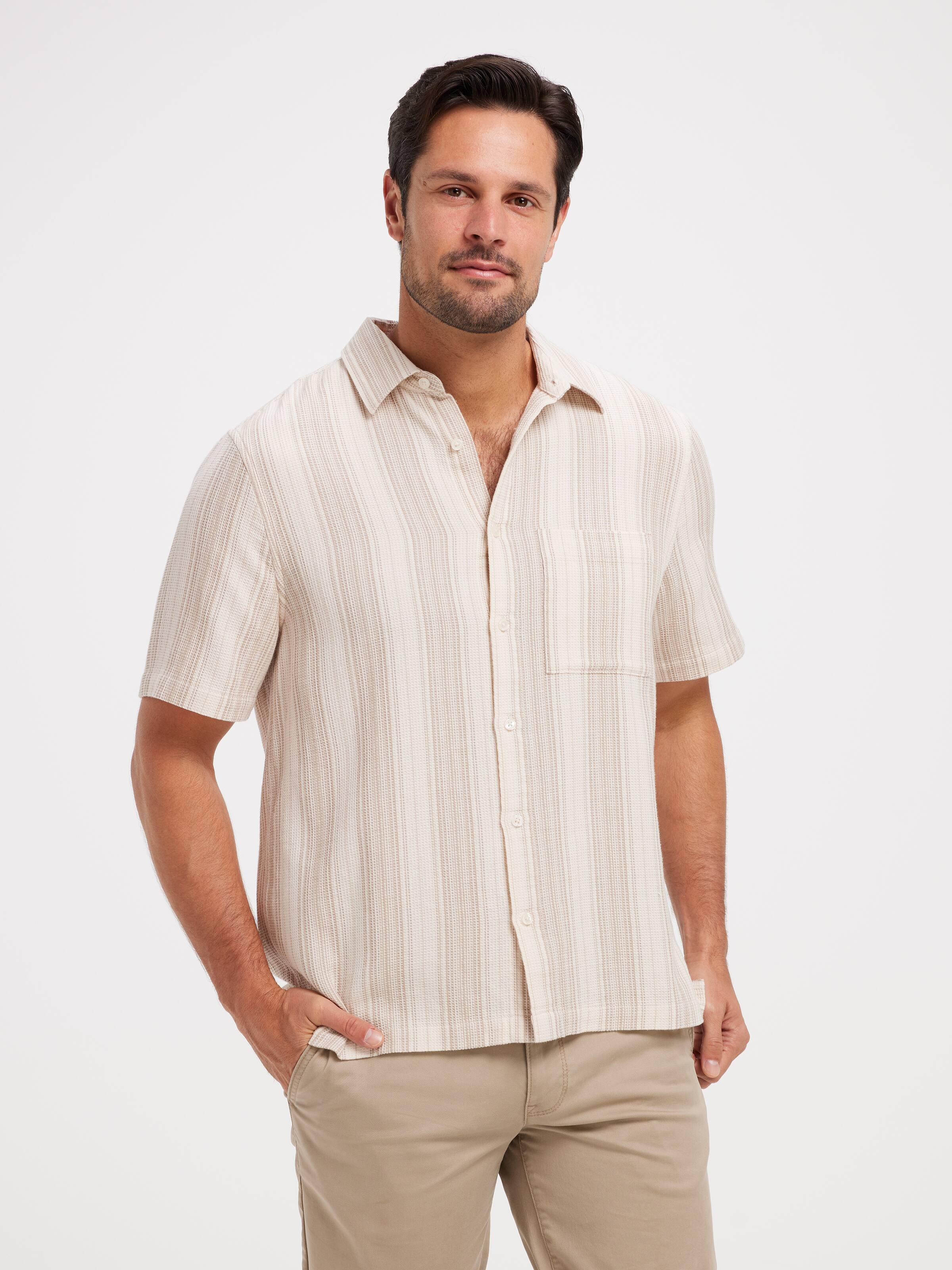 Short Sleeve Texture Shirt
