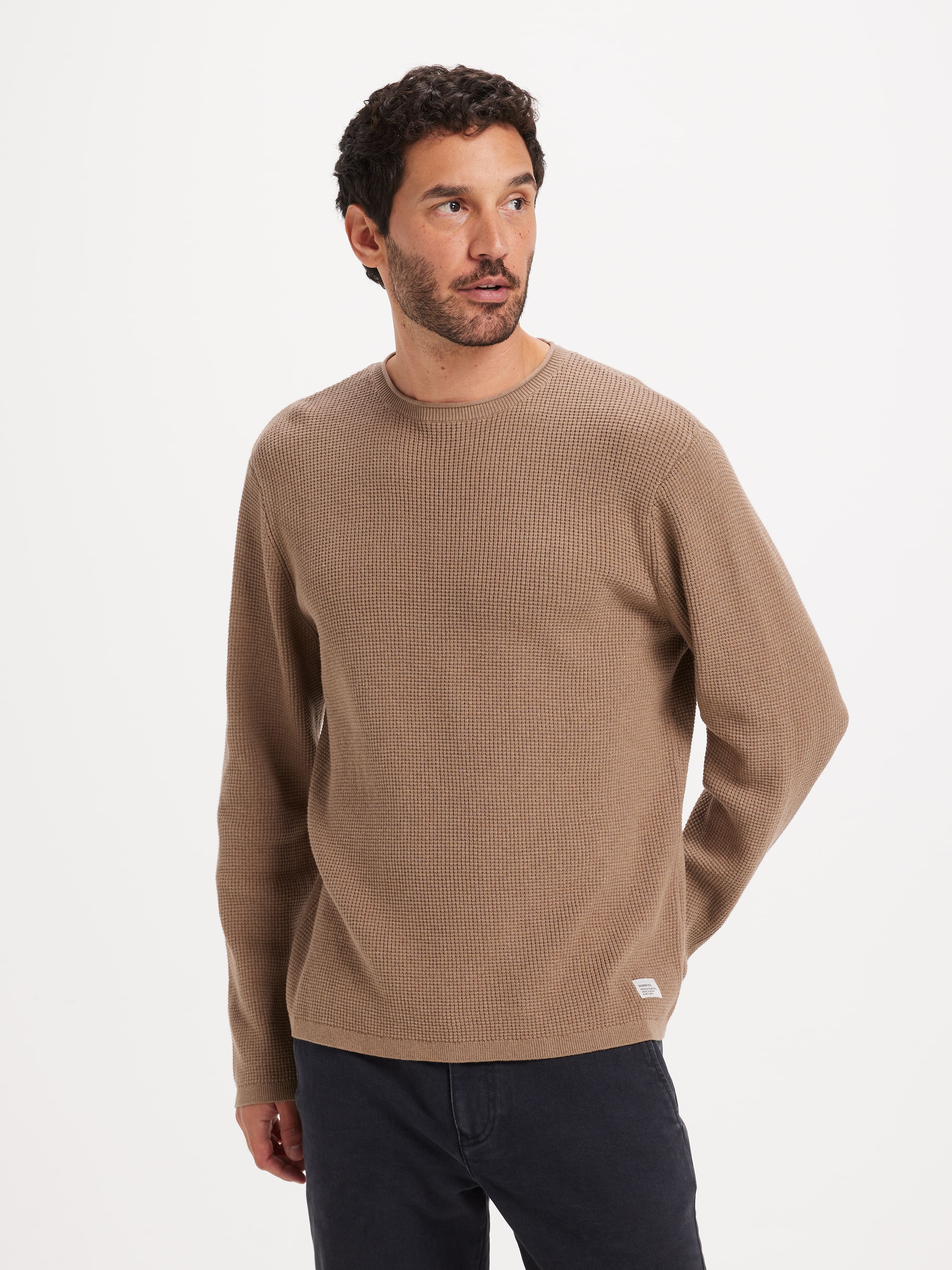 Mini Waffle Crew Knit