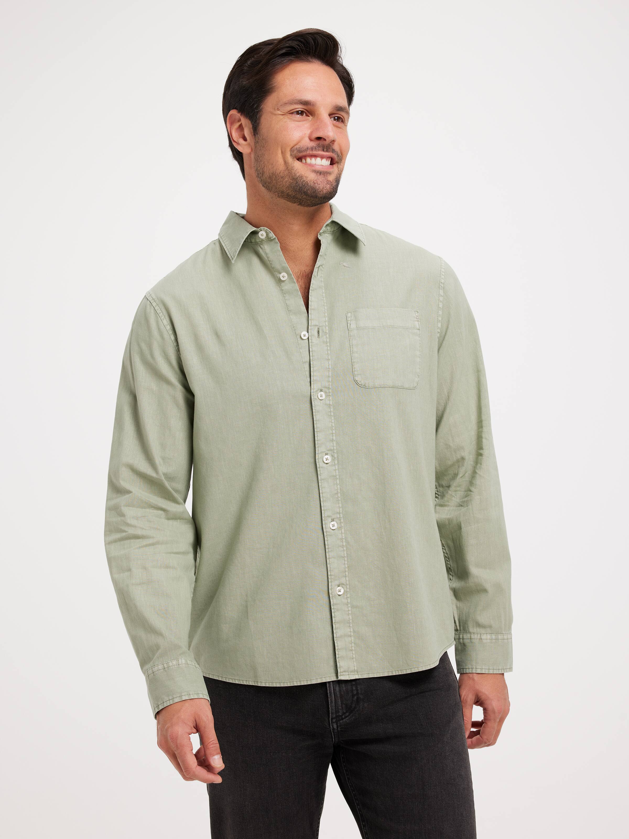 Short Sleeve Linen Blend Vintage Shirt