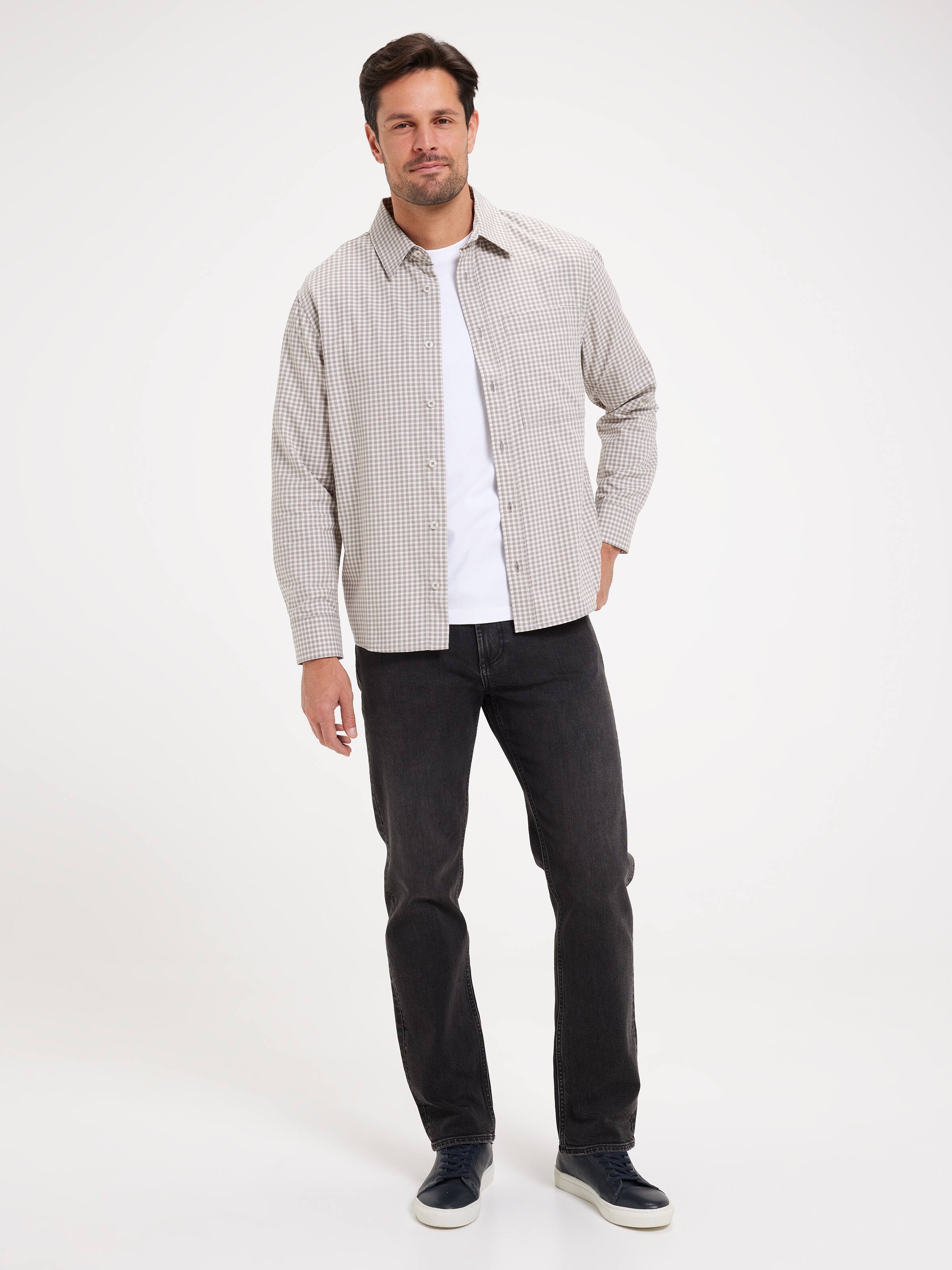 Long Sleeve Relaxed Check Shirt