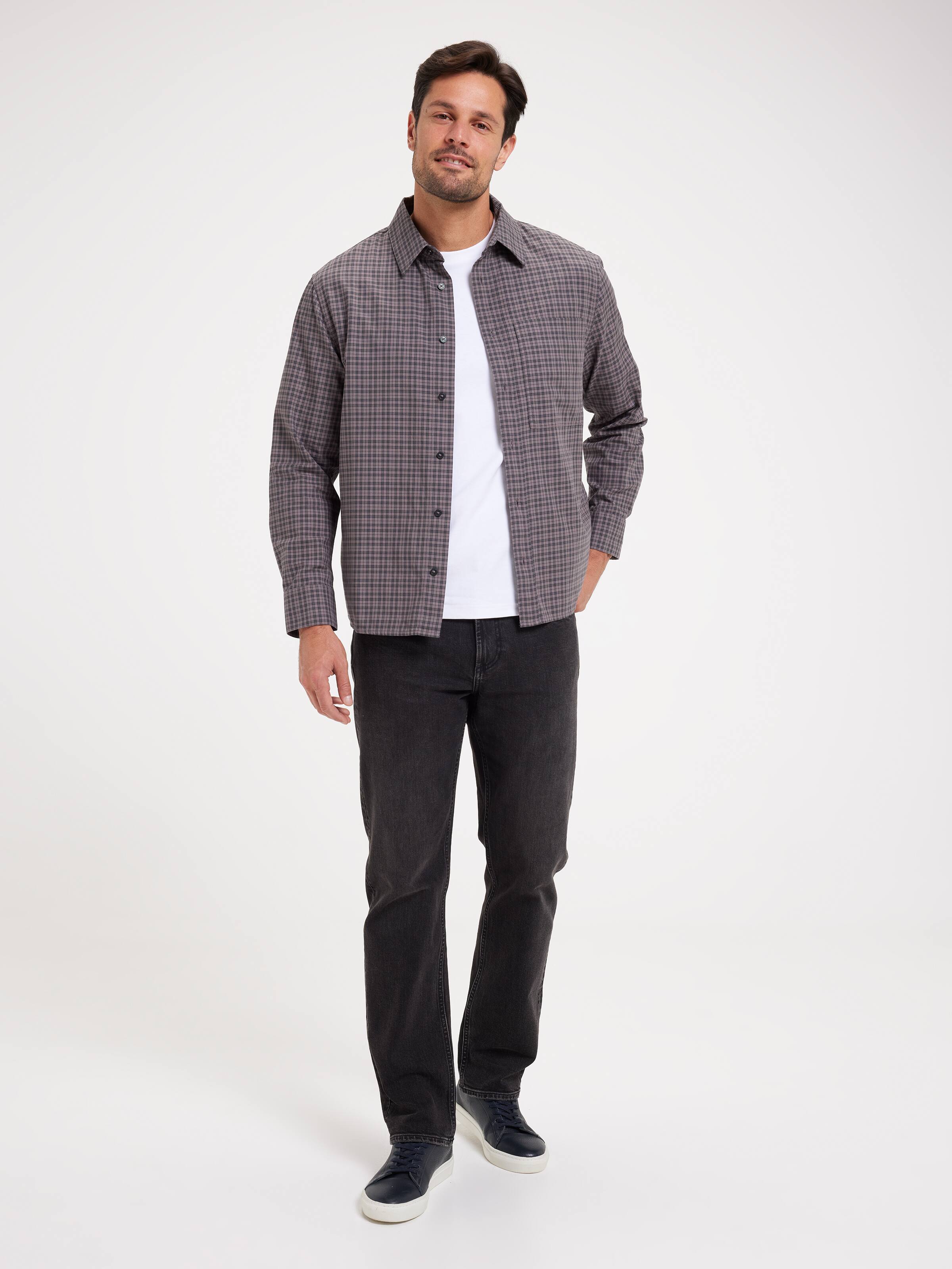 Long Sleeve Relaxed Check Shirt