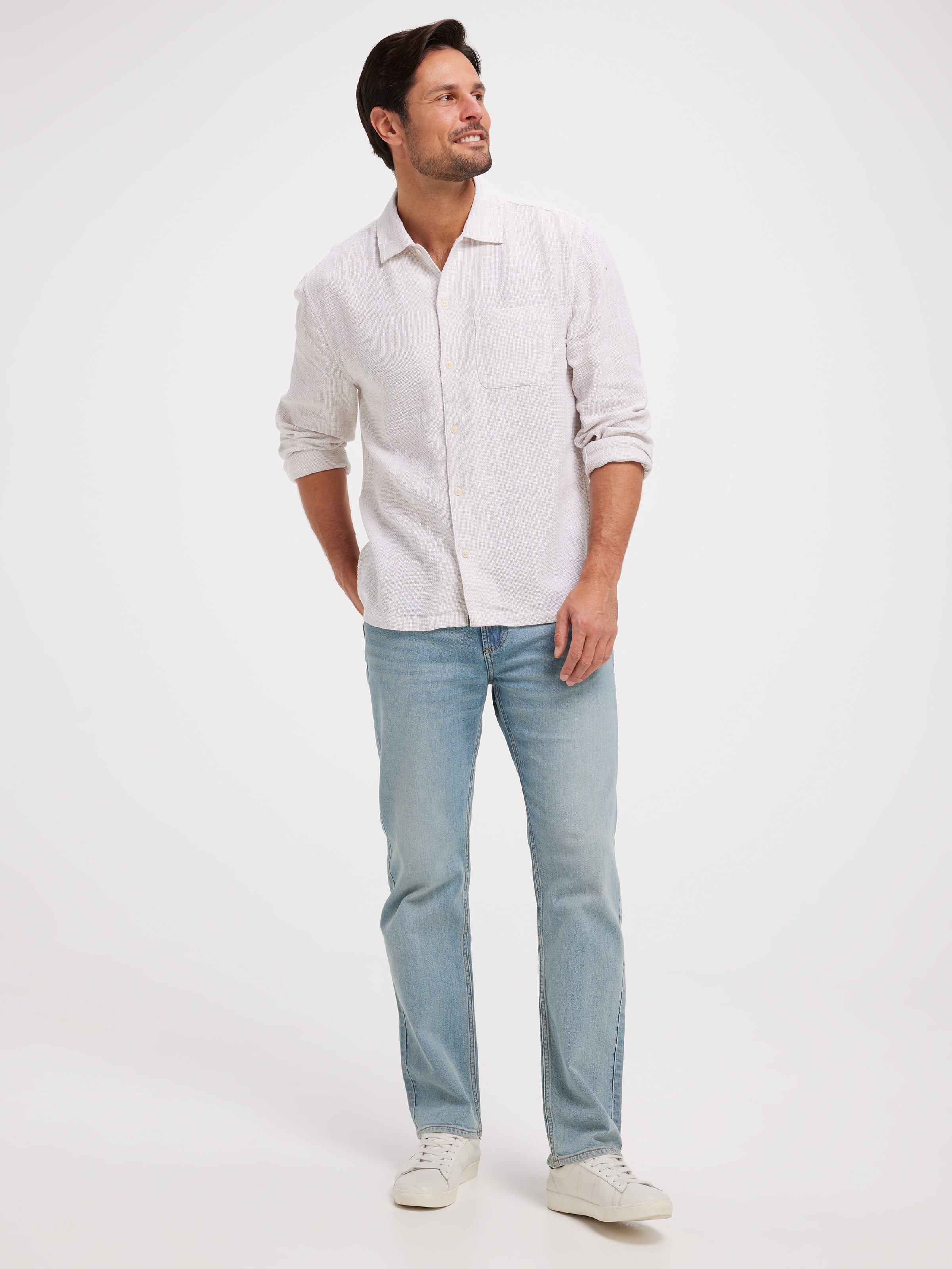 Long Sleeve Textured Shirt