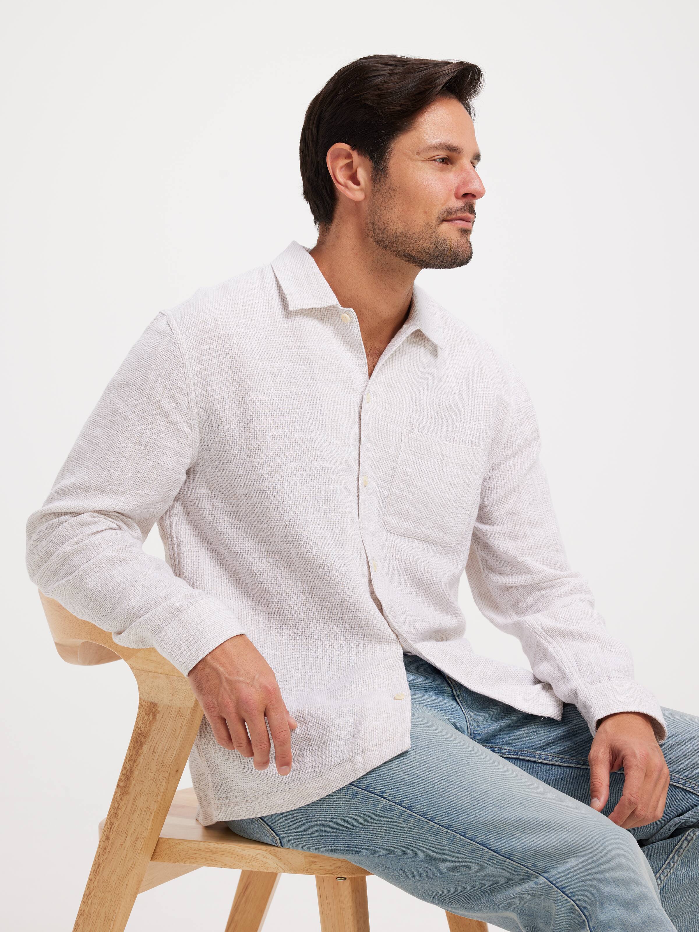 Long Sleeve Textured Shirt