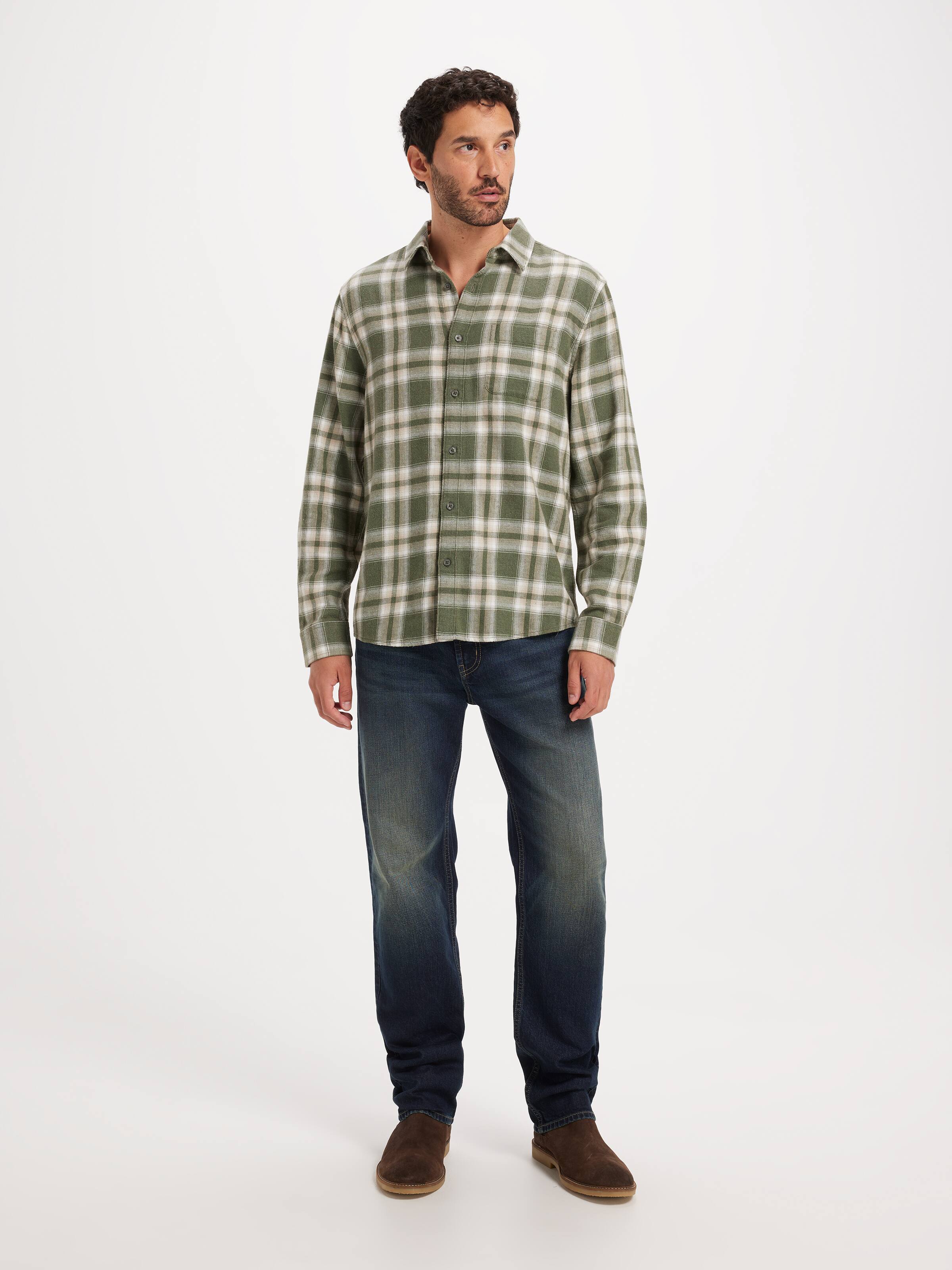 Long Sleeve Flannel Check Shirt