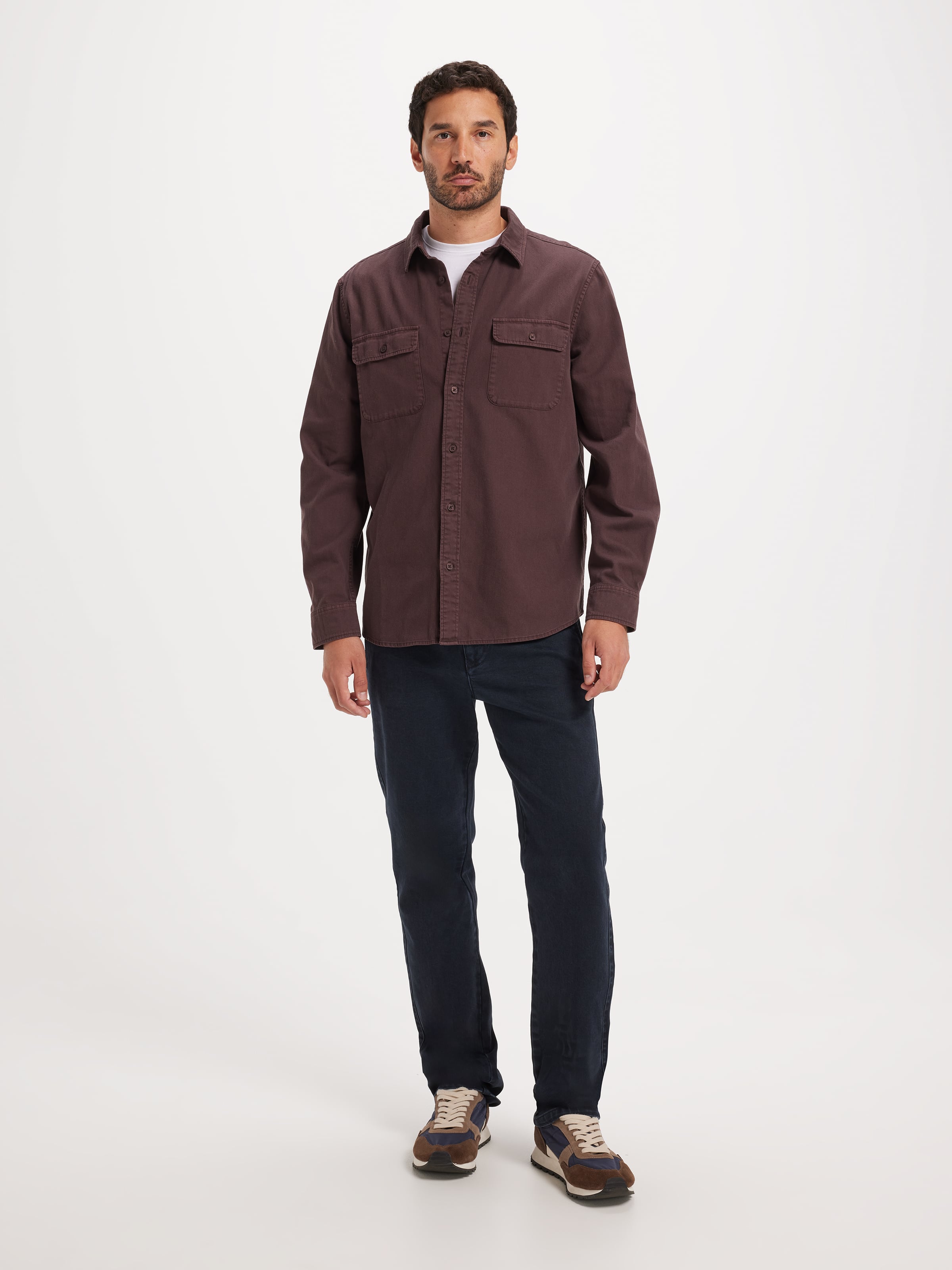 Twill Plain Overshirt
