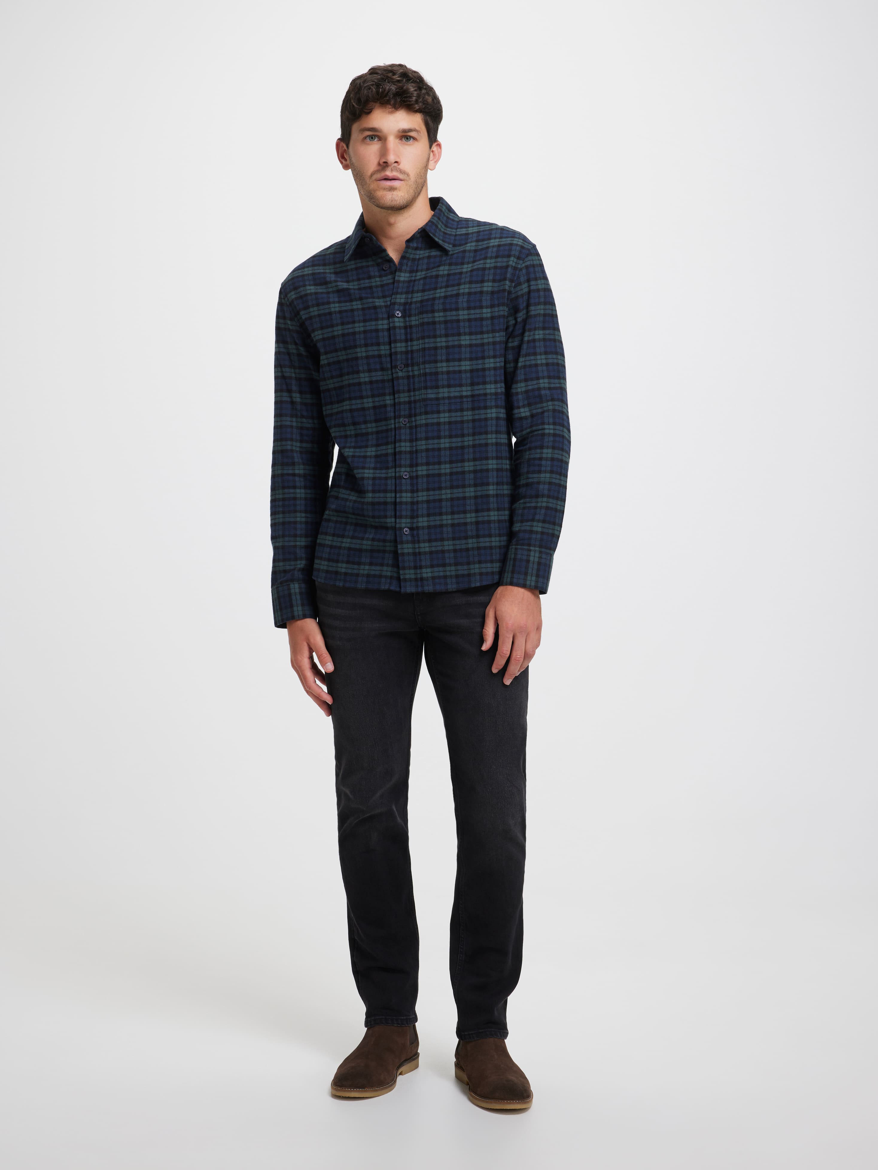 Long Sleeve Flannel Check Shirt