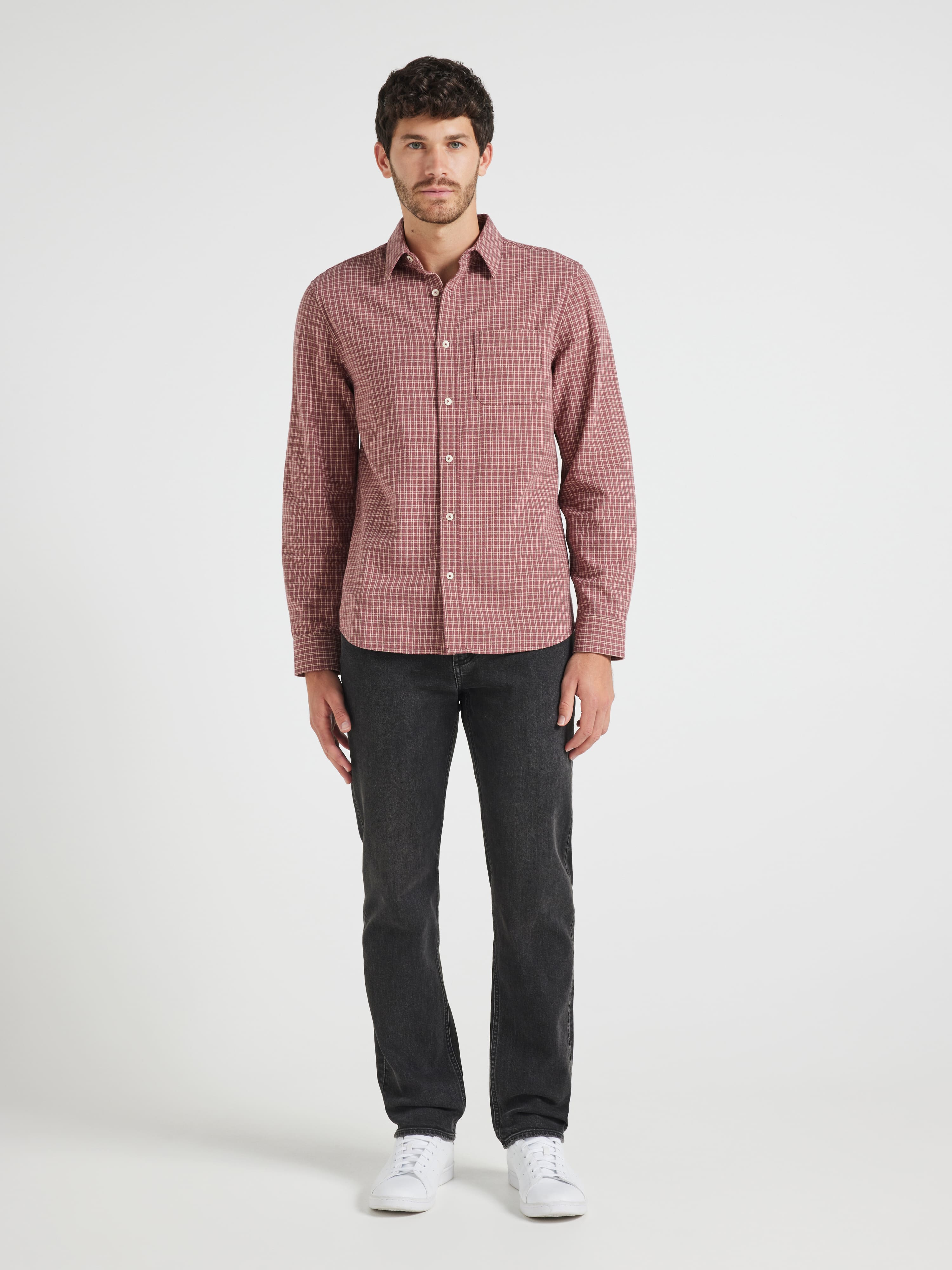 Long Sleeve Cotton Check Shirt