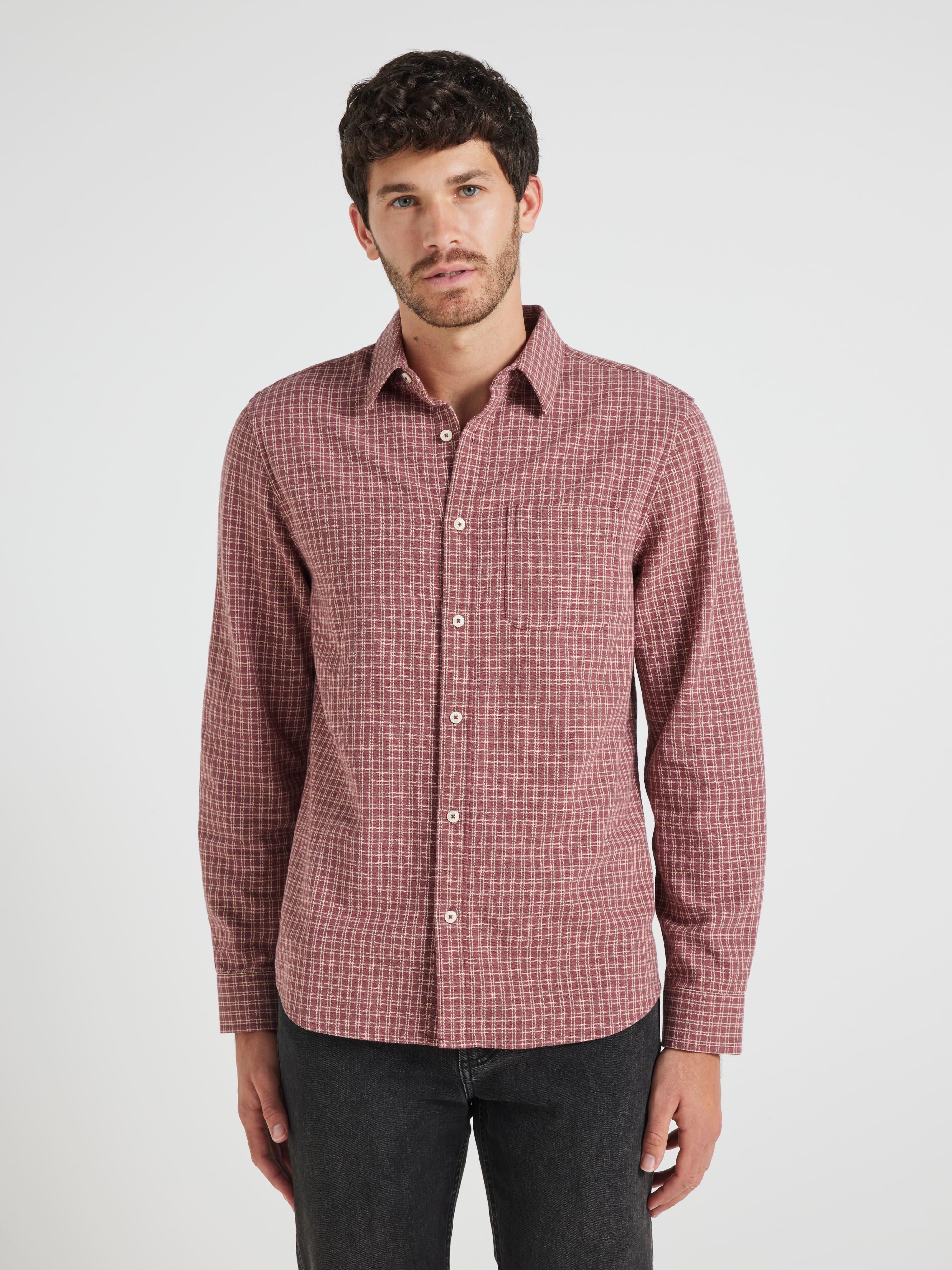 Long Sleeve Cotton Check Shirt