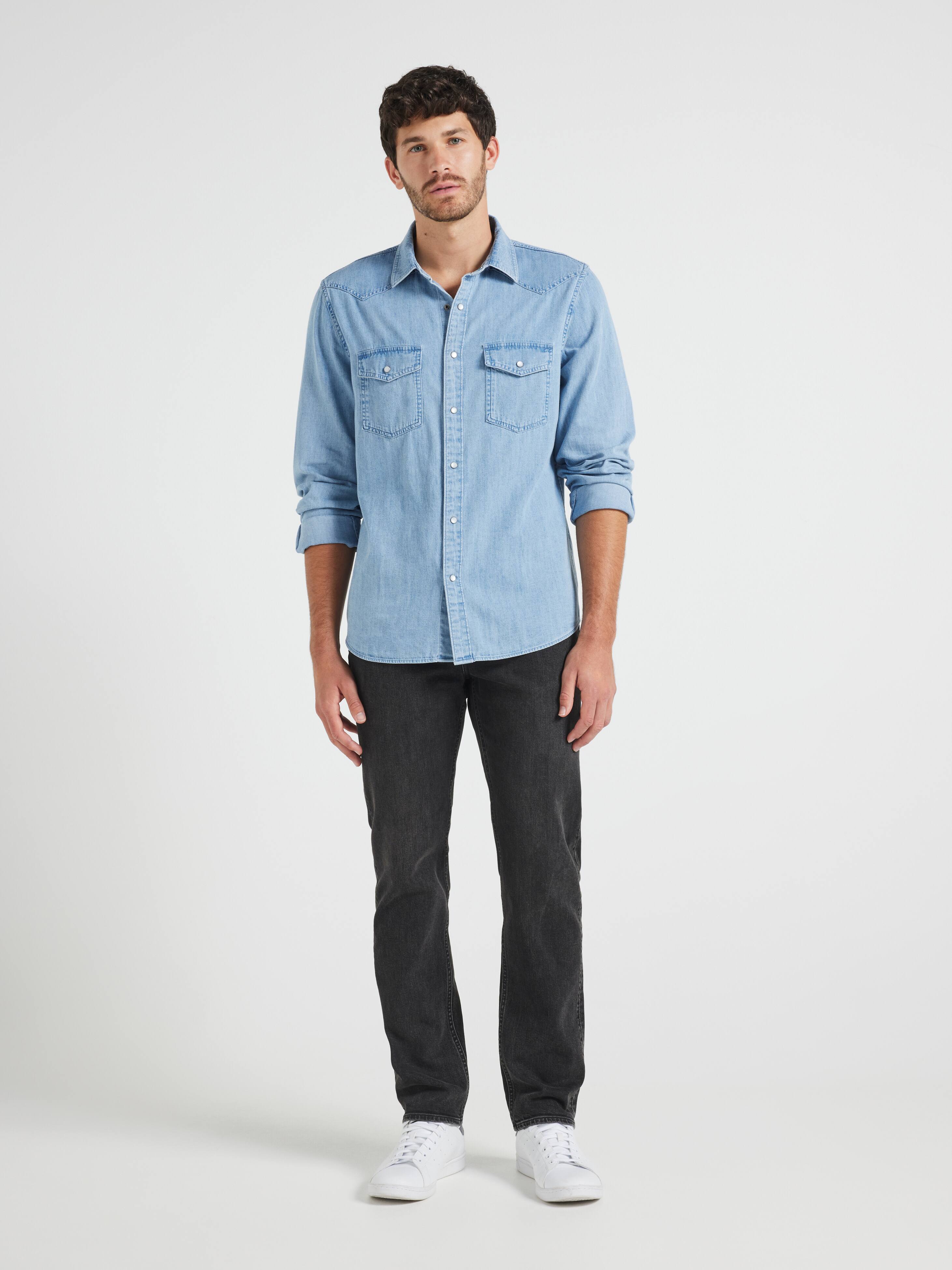 Long Sleeve Denim Western Shirt