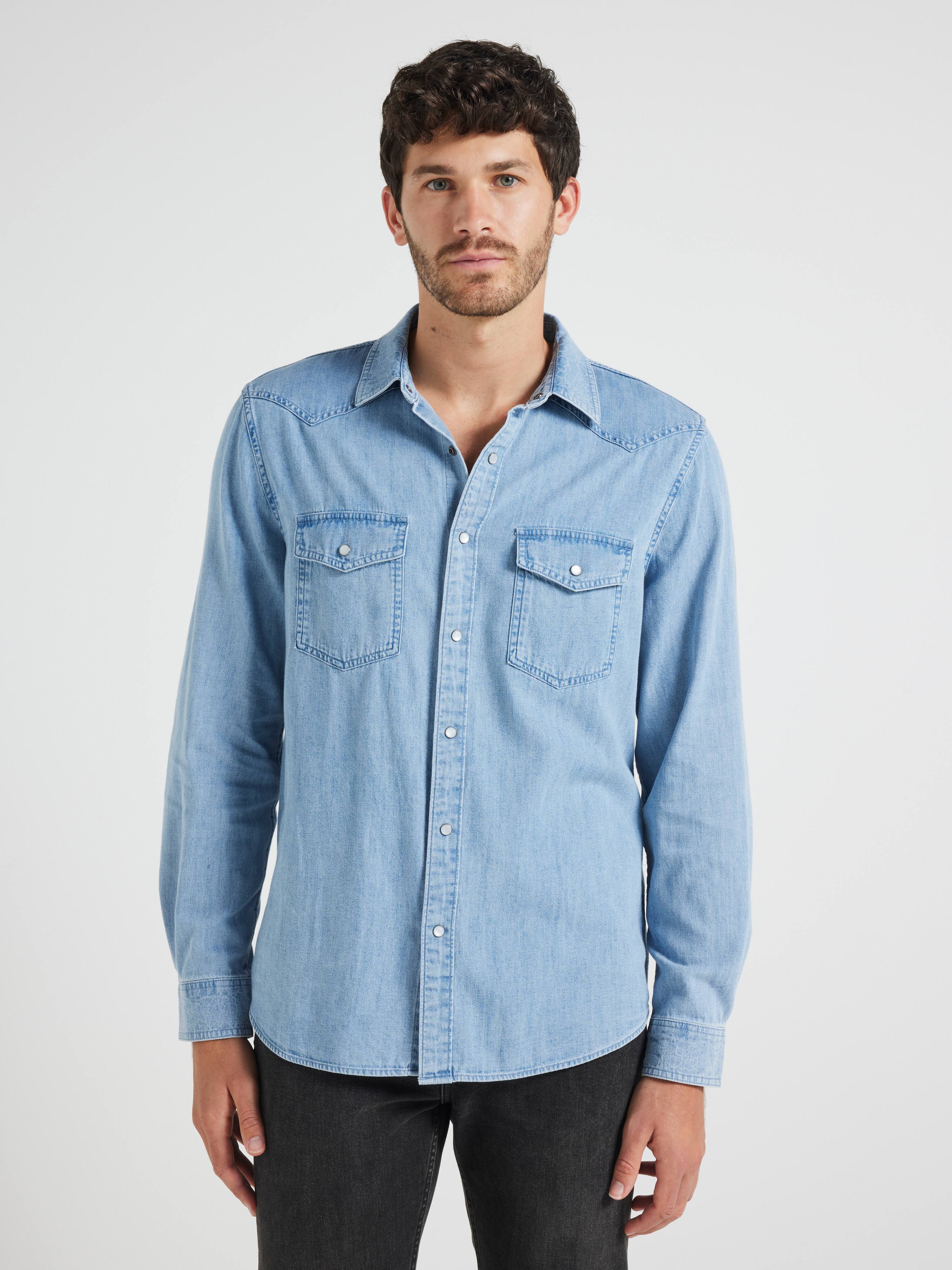 Long Sleeve Denim Western Shirt