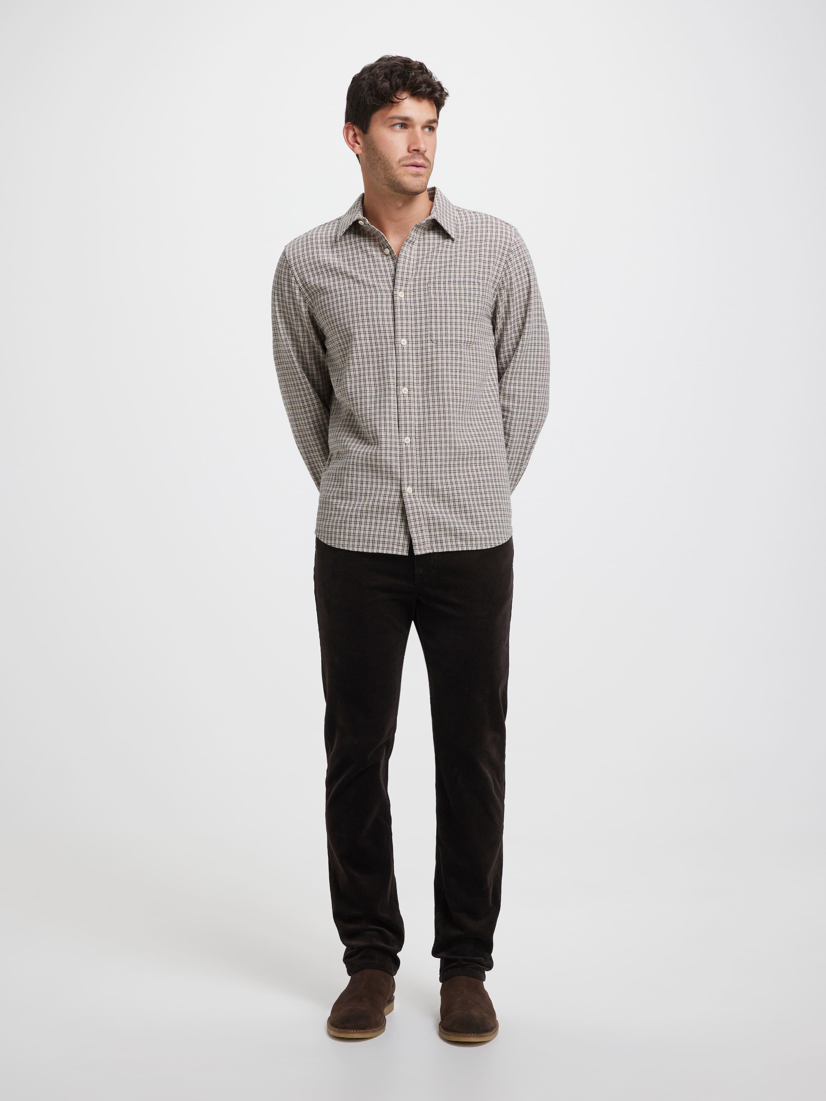 Long Sleeve Cotton Check Shirt