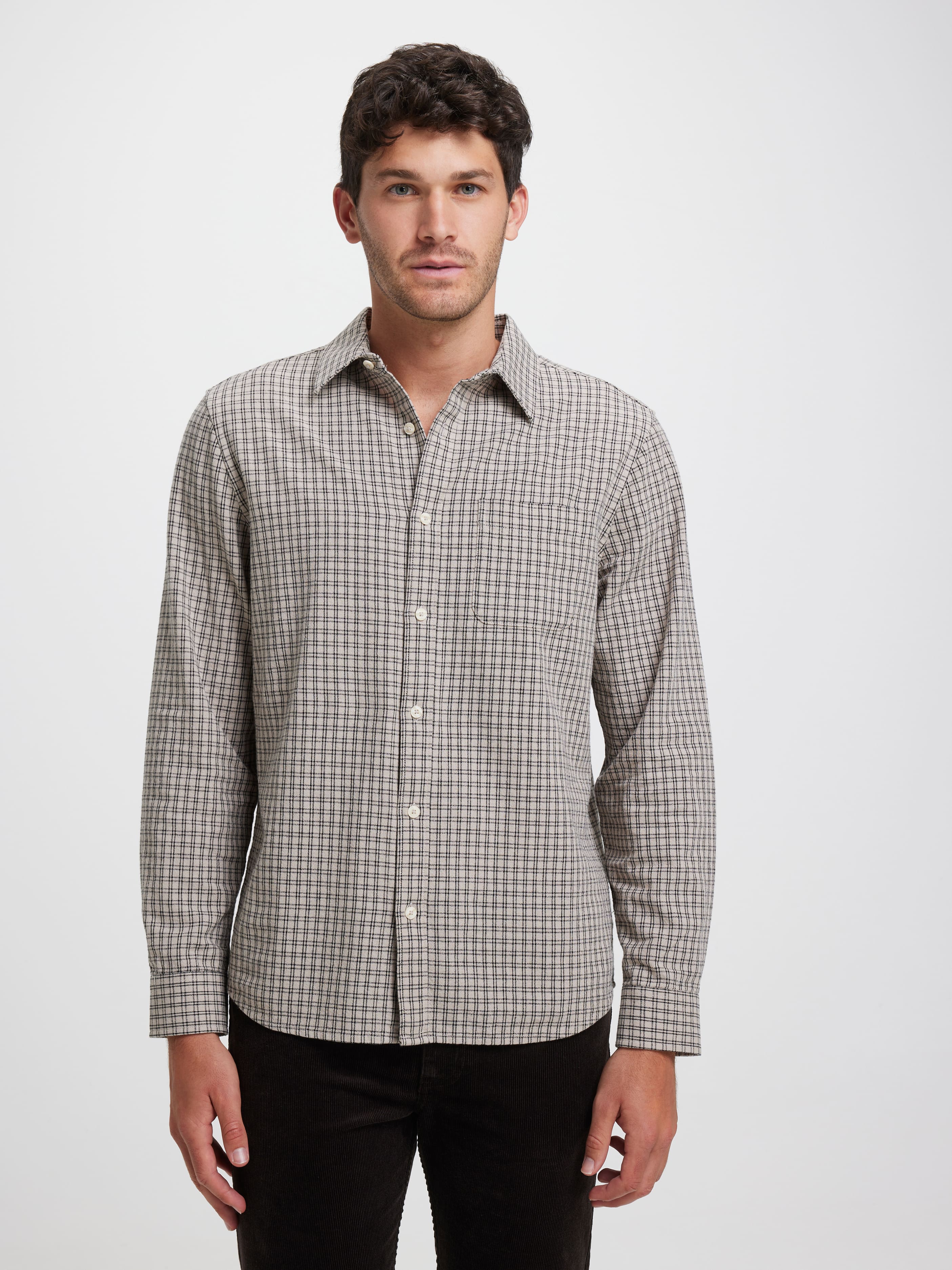 Long Sleeve Cotton Check Shirt