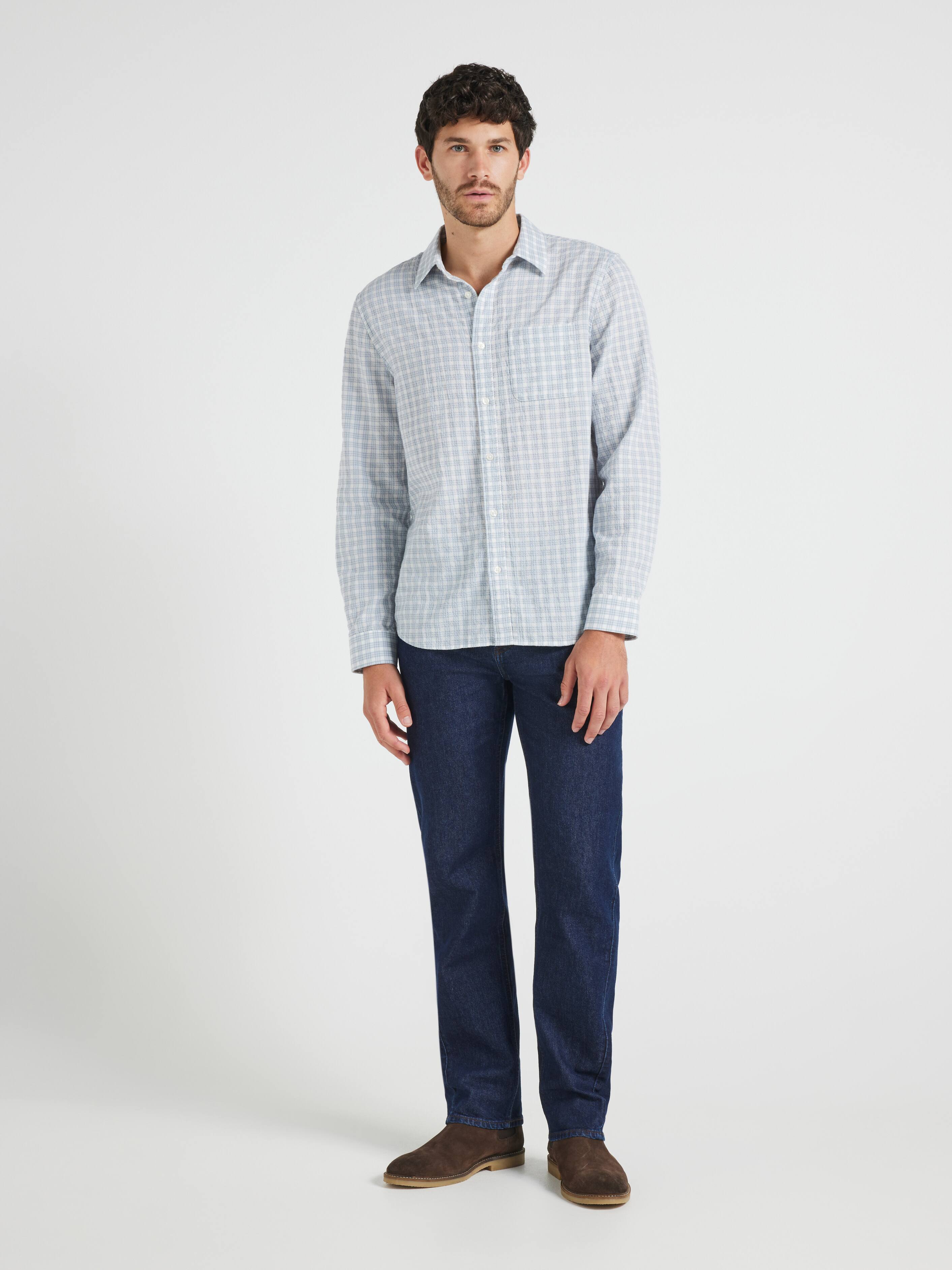 Long Sleeve Cotton Check Shirt