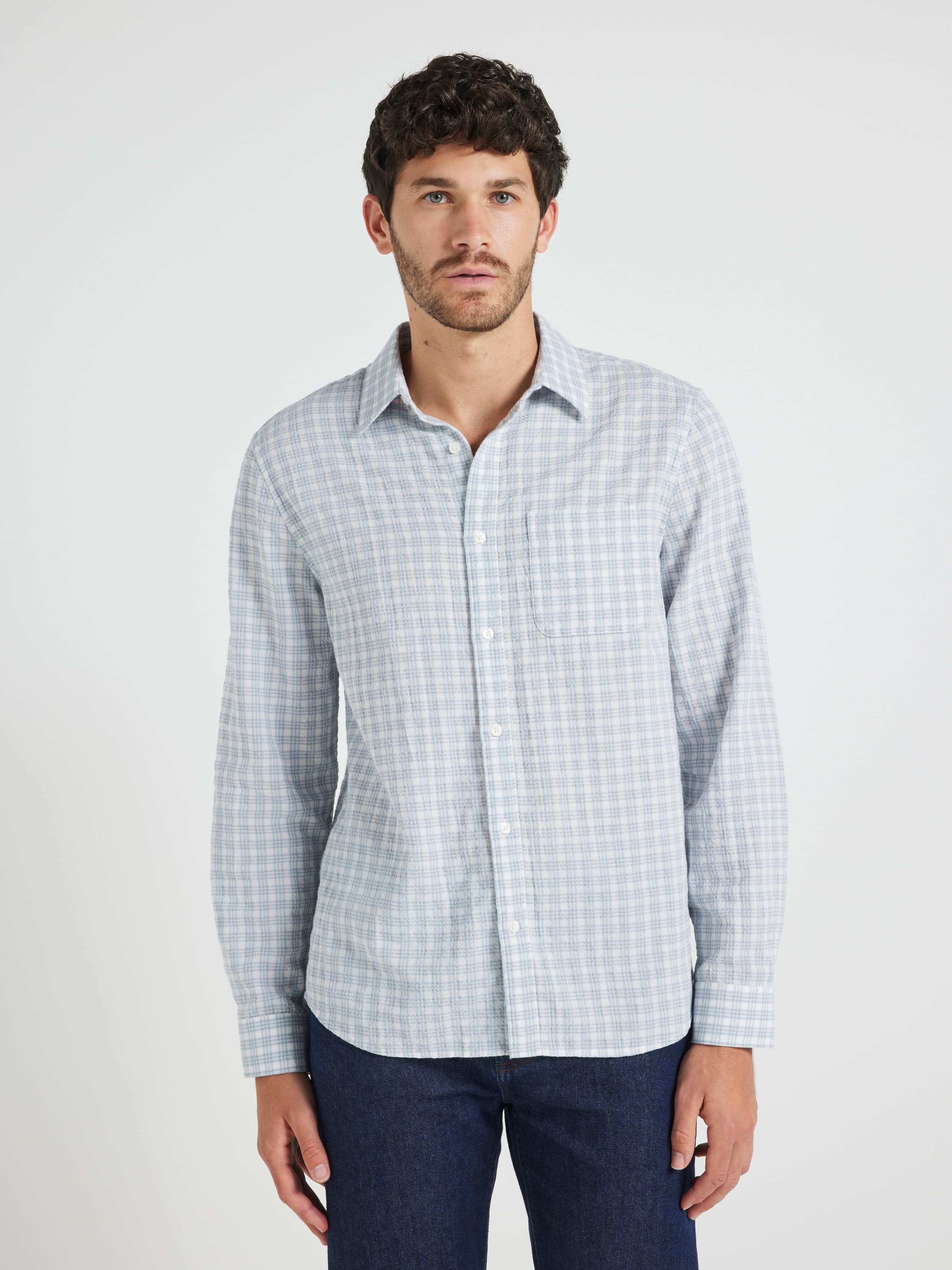 Long Sleeve Cotton Check Shirt